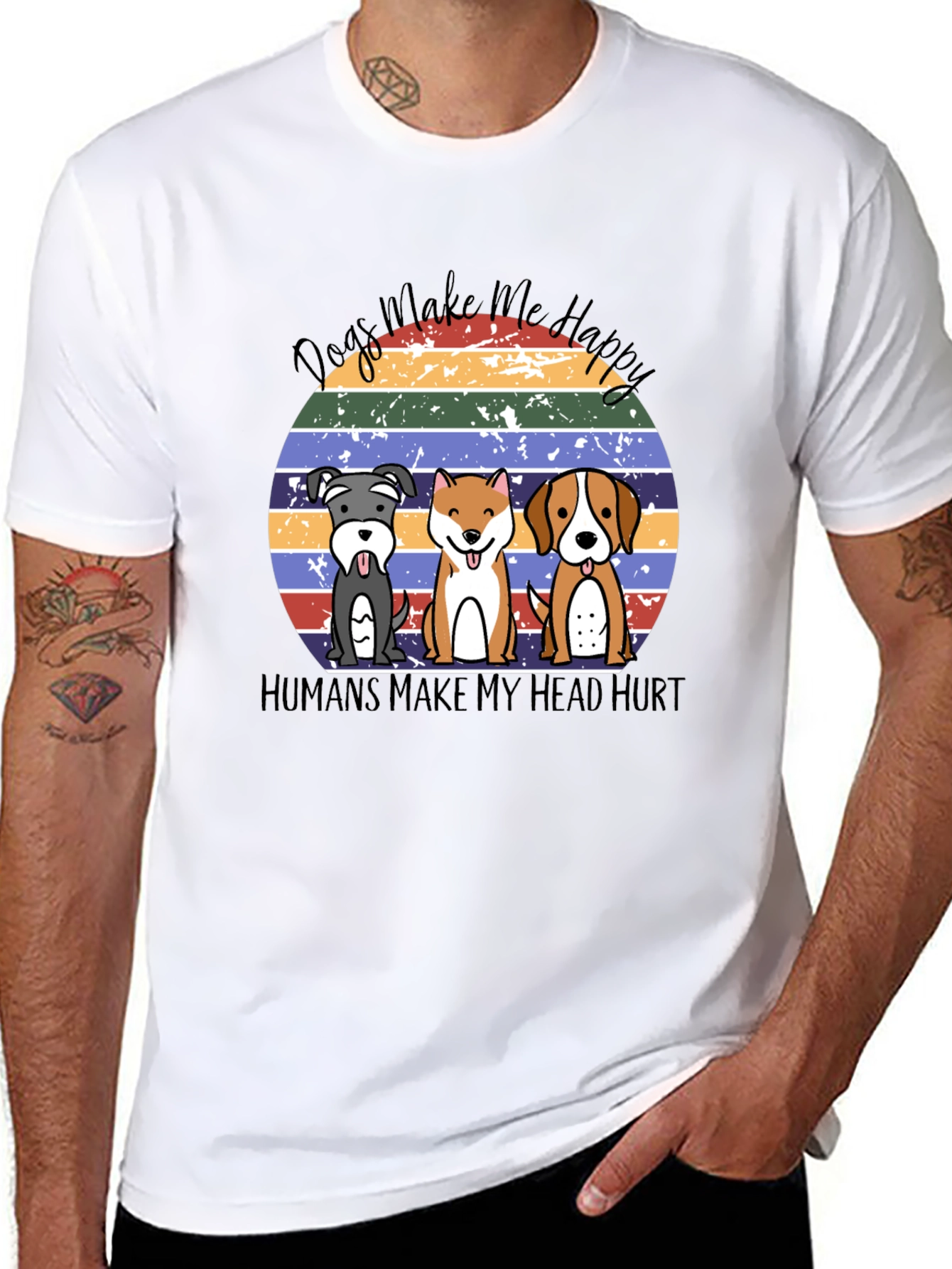 Dogs Make Me Happy T-Shirt