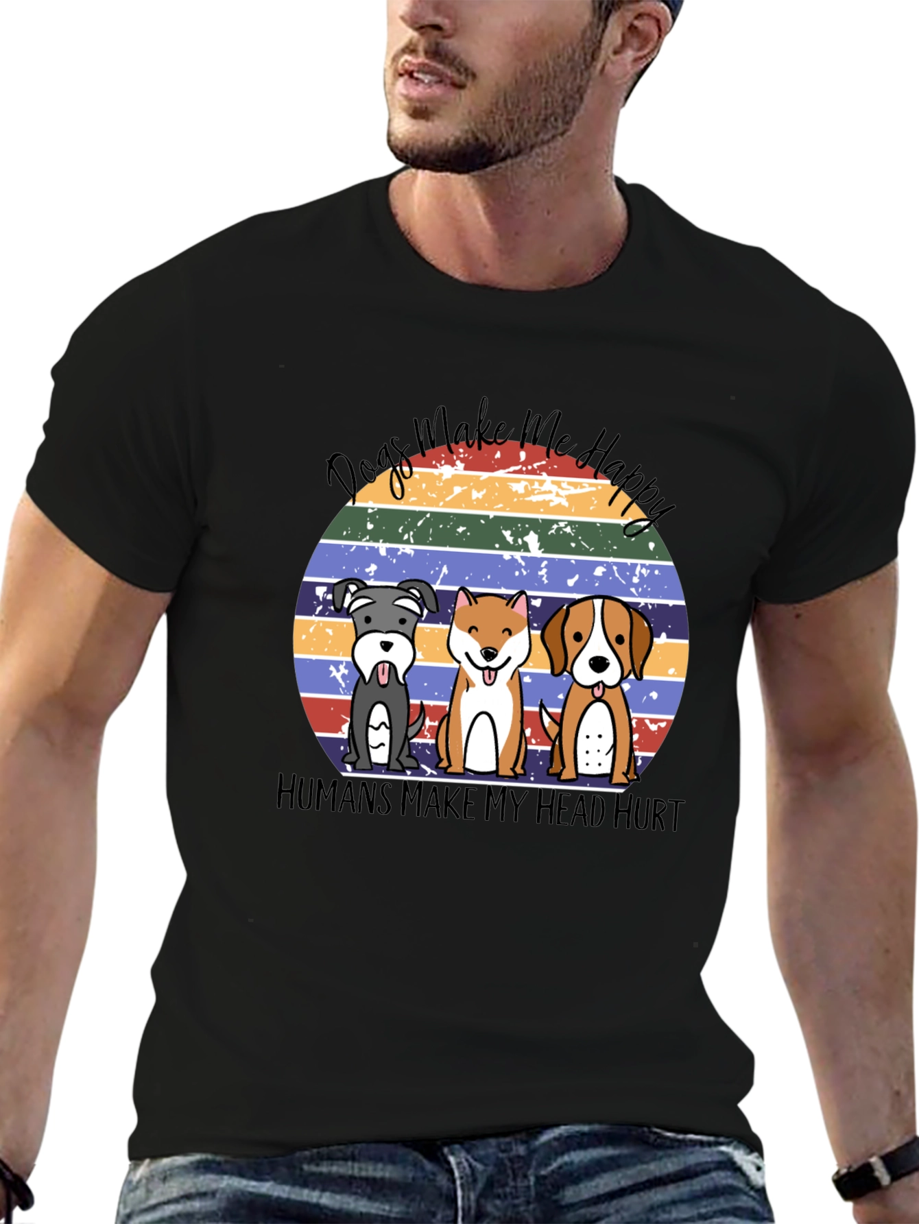 Dogs Make Me Happy T-Shirt