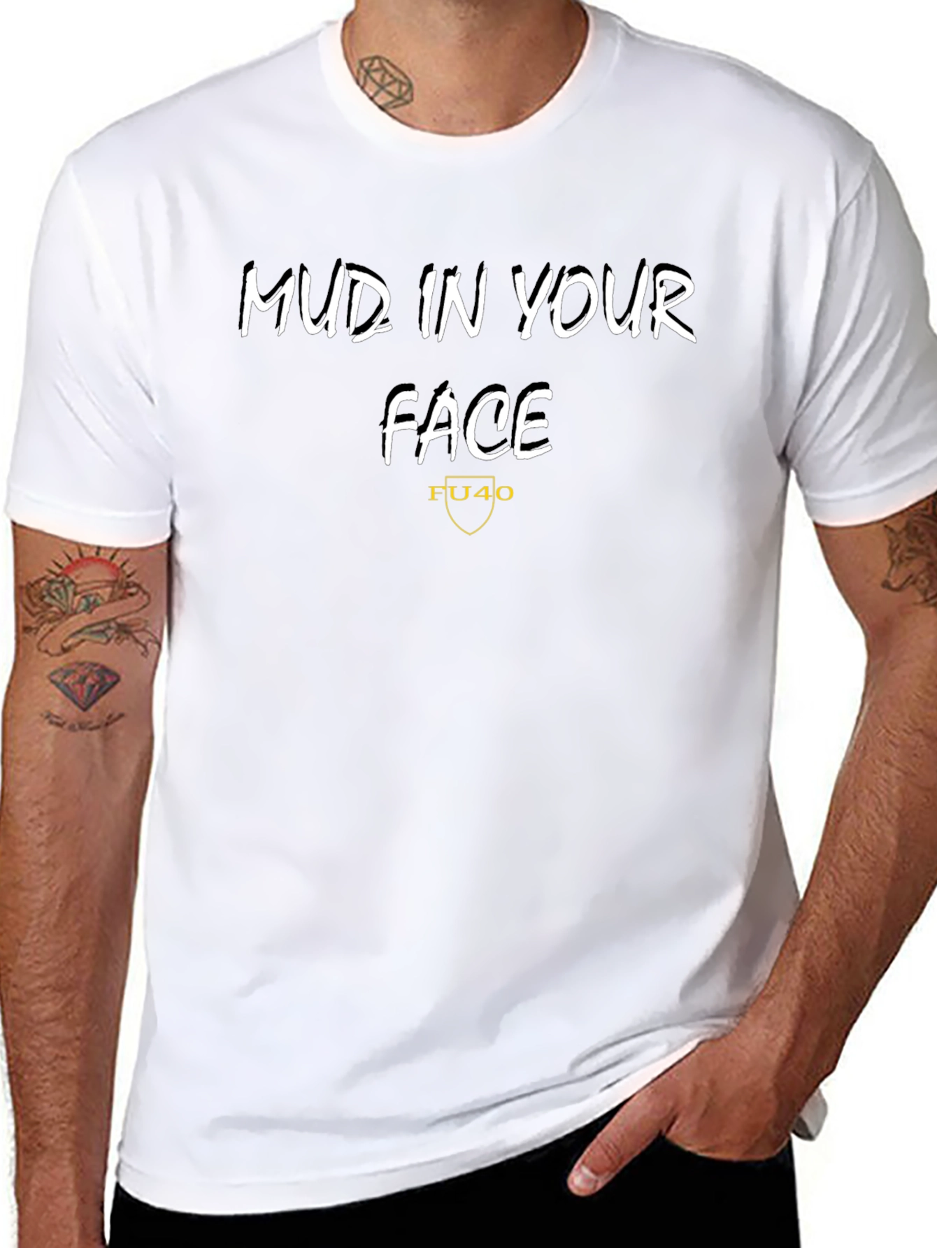 Mud In Your Face Black Graphic Tee