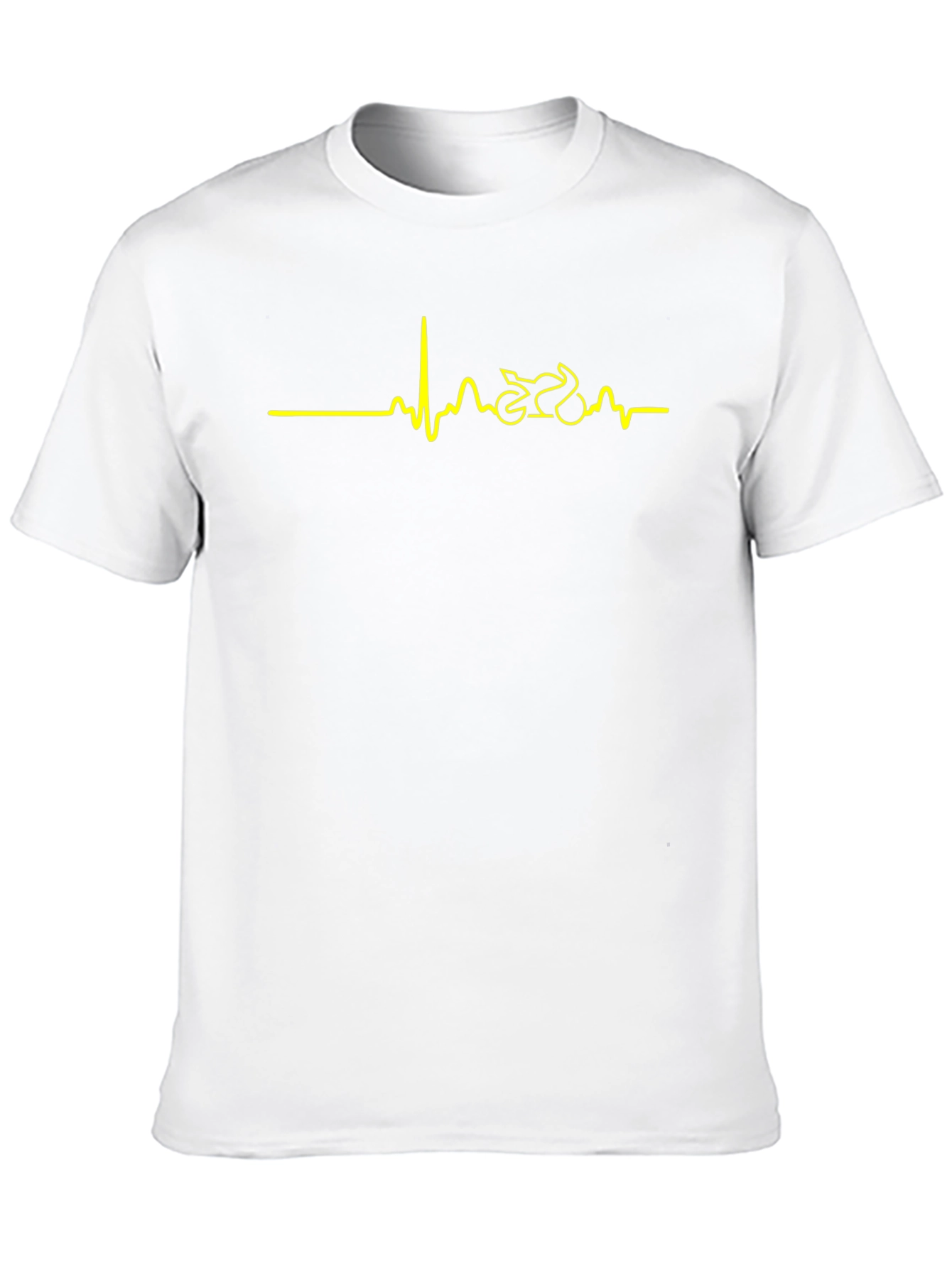 Motorcycle Heartbeat T-Shirt - Black