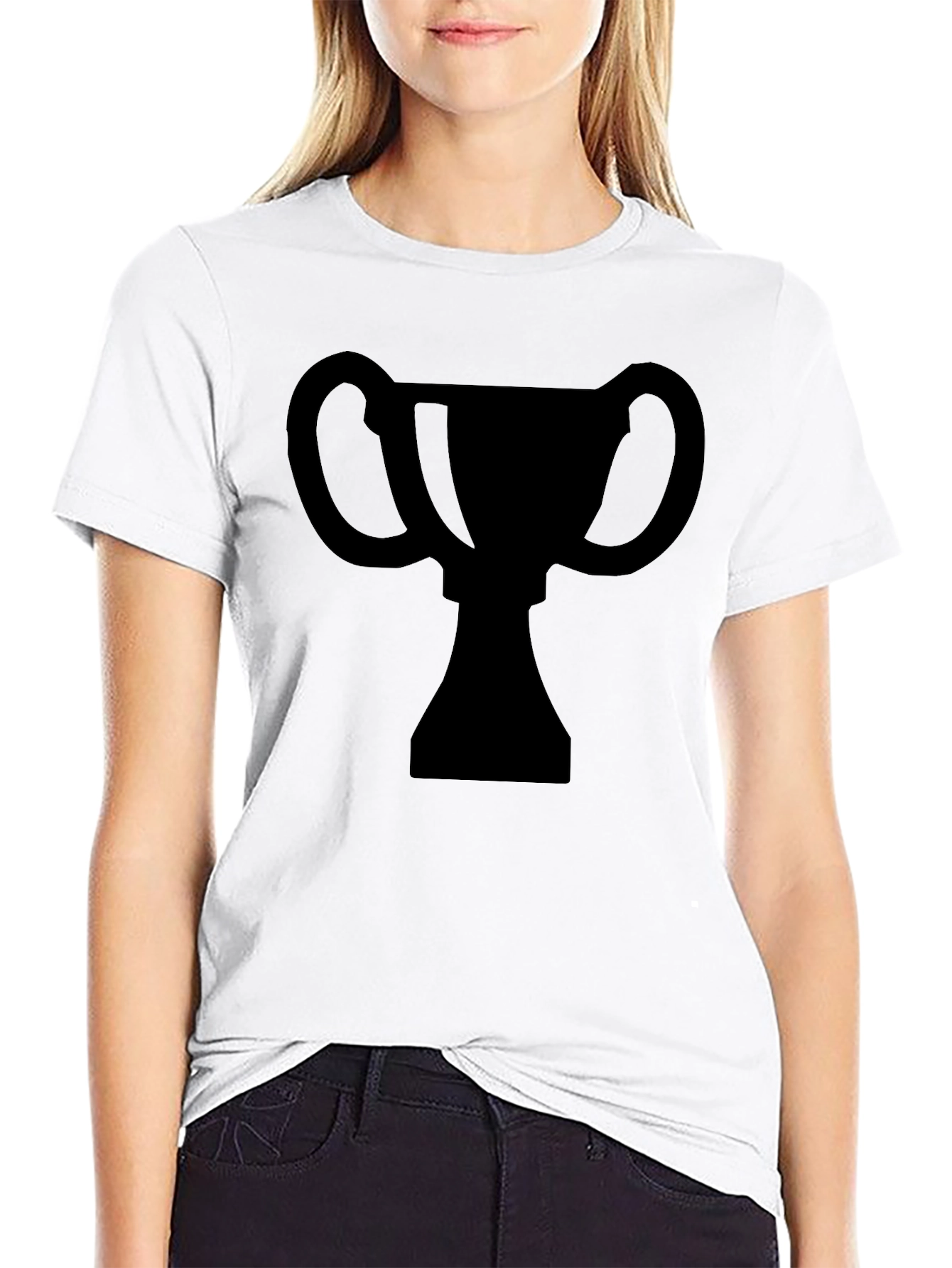 Trophy Graphic Tee -  Black Casual T-Shirt