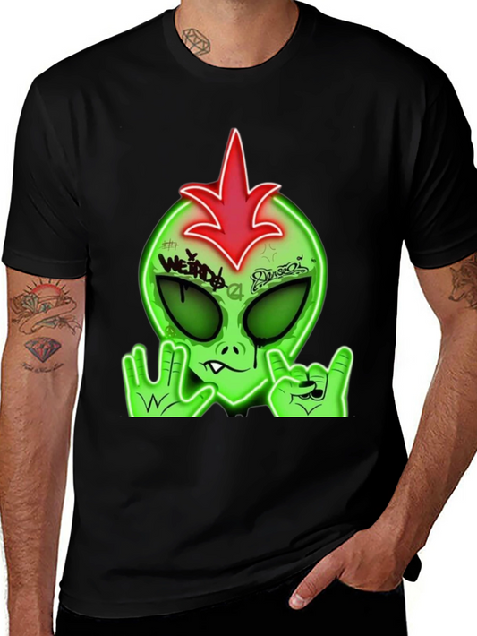 Weird Alien Graphic Tee - Rock On Style