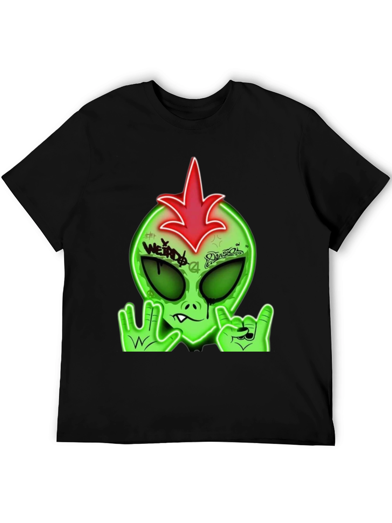 Weird Alien Graphic Tee - Rock On Style
