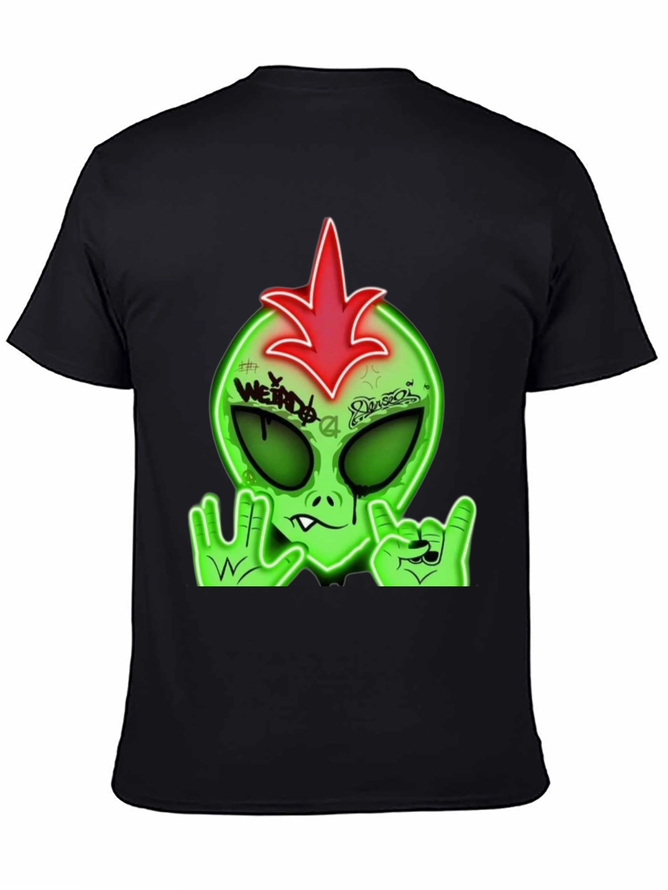 Weird Alien Graphic Tee - Rock On Style