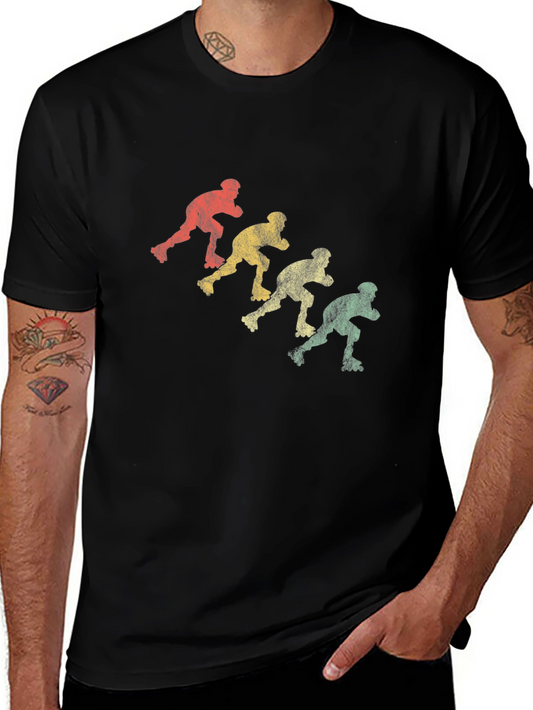 Retro Roller Skater T-Shirt - Vintage Style Skate Design