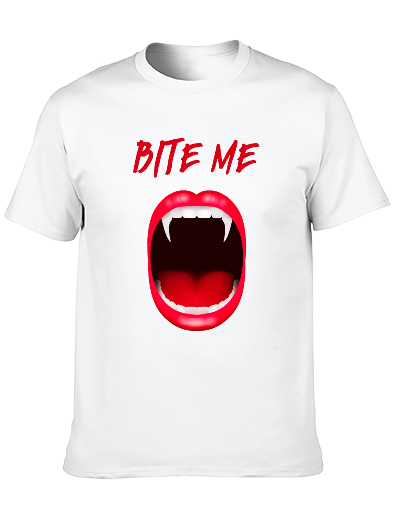 Bite Me Vampire Teeth Graphic Tee - Halloween