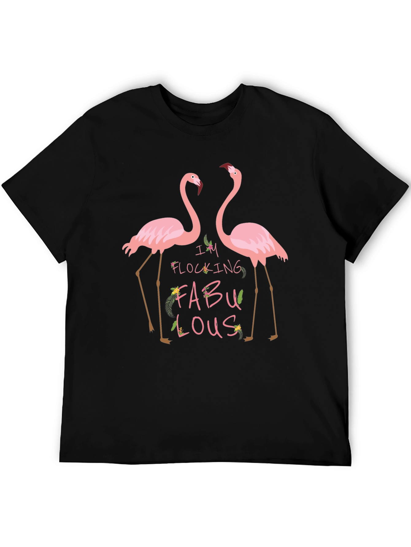 Flocking Fabulous Flamingo Graphic Tee