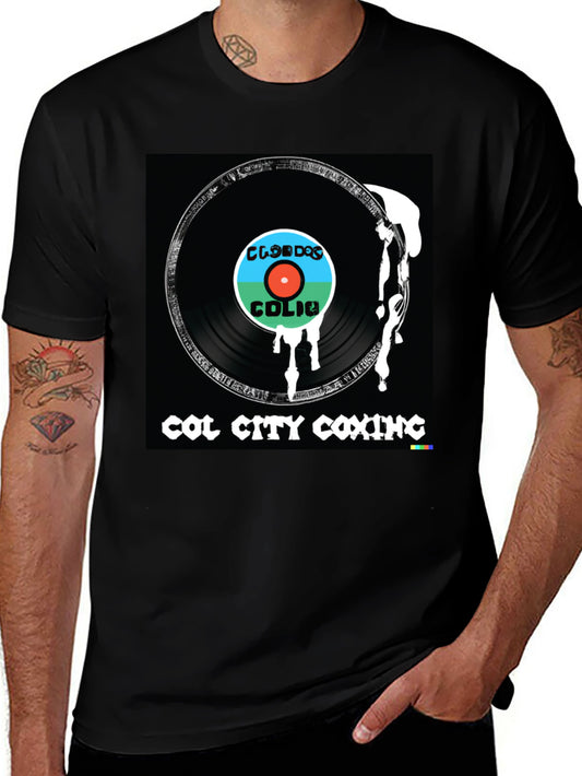 Col City Coxing Record Design Black T-Shirt
