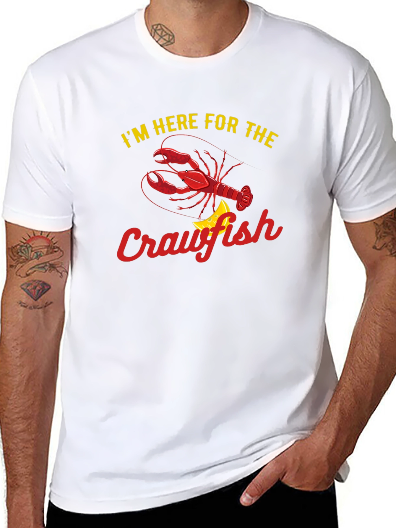 Crawfish T-Shirt: Im Here For The Crawfish