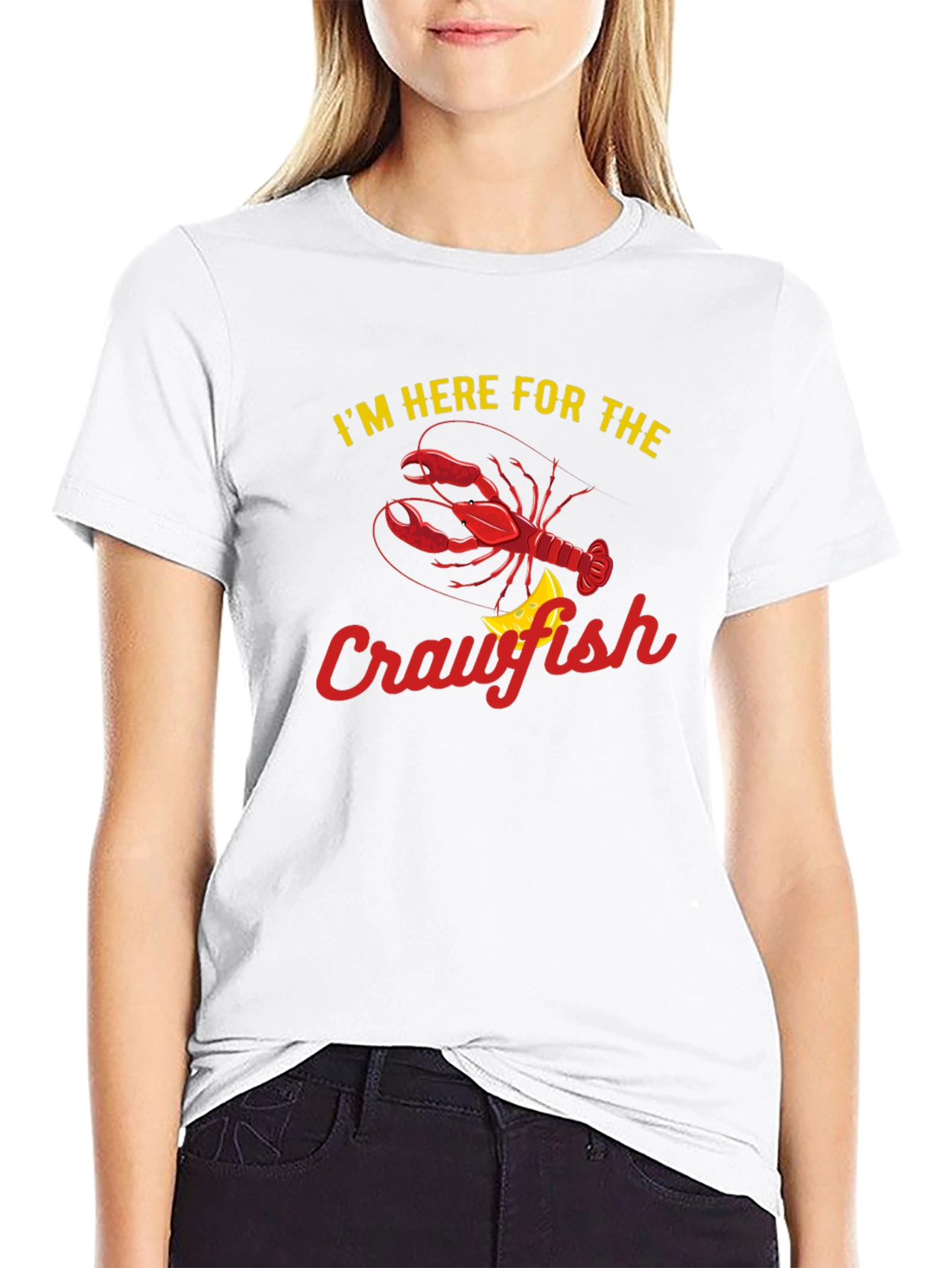 Crawfish T-Shirt: Im Here For The Crawfish