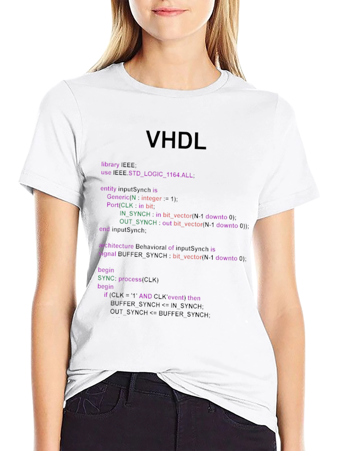 VHDL Code Black T-Shirt - For Programmers