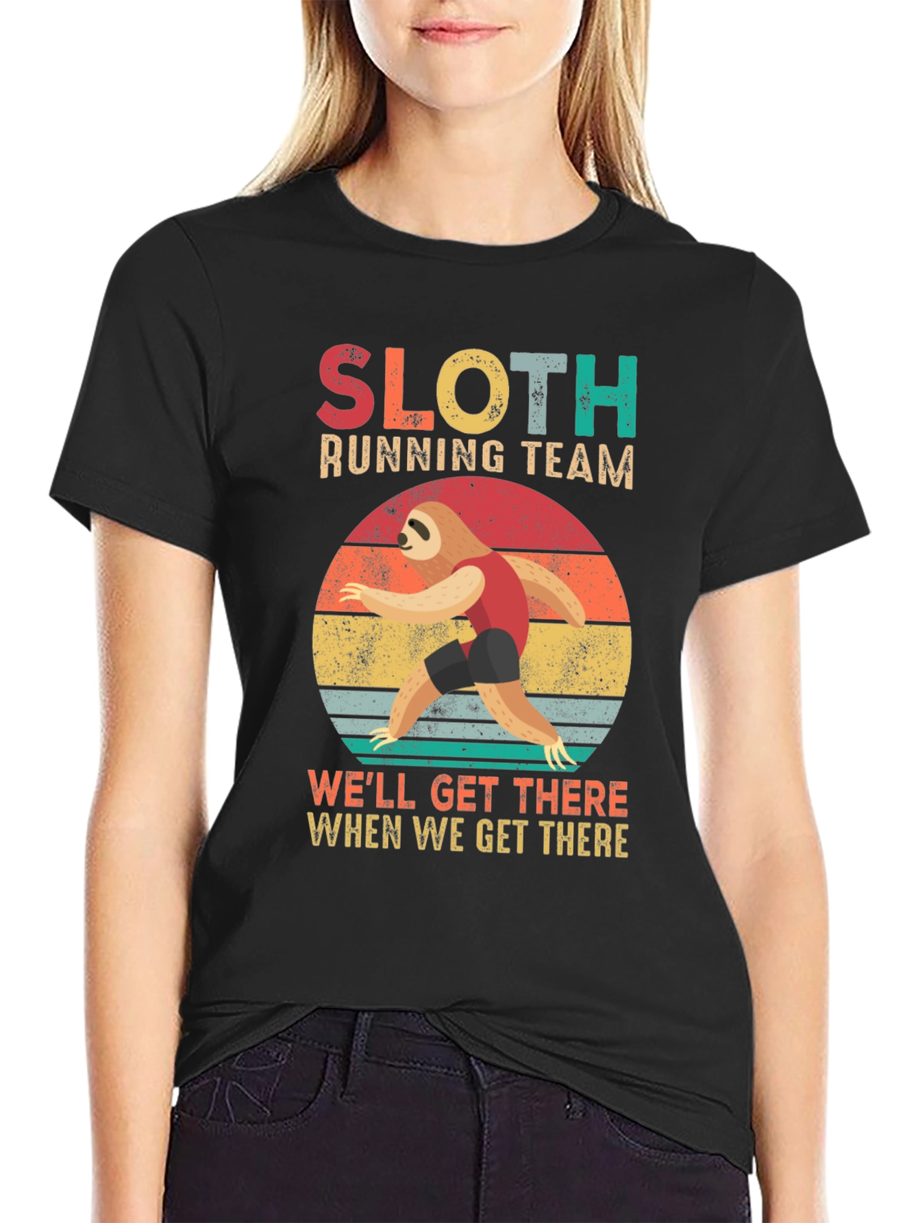 Sloth Running Team T-Shirt - Well Get There