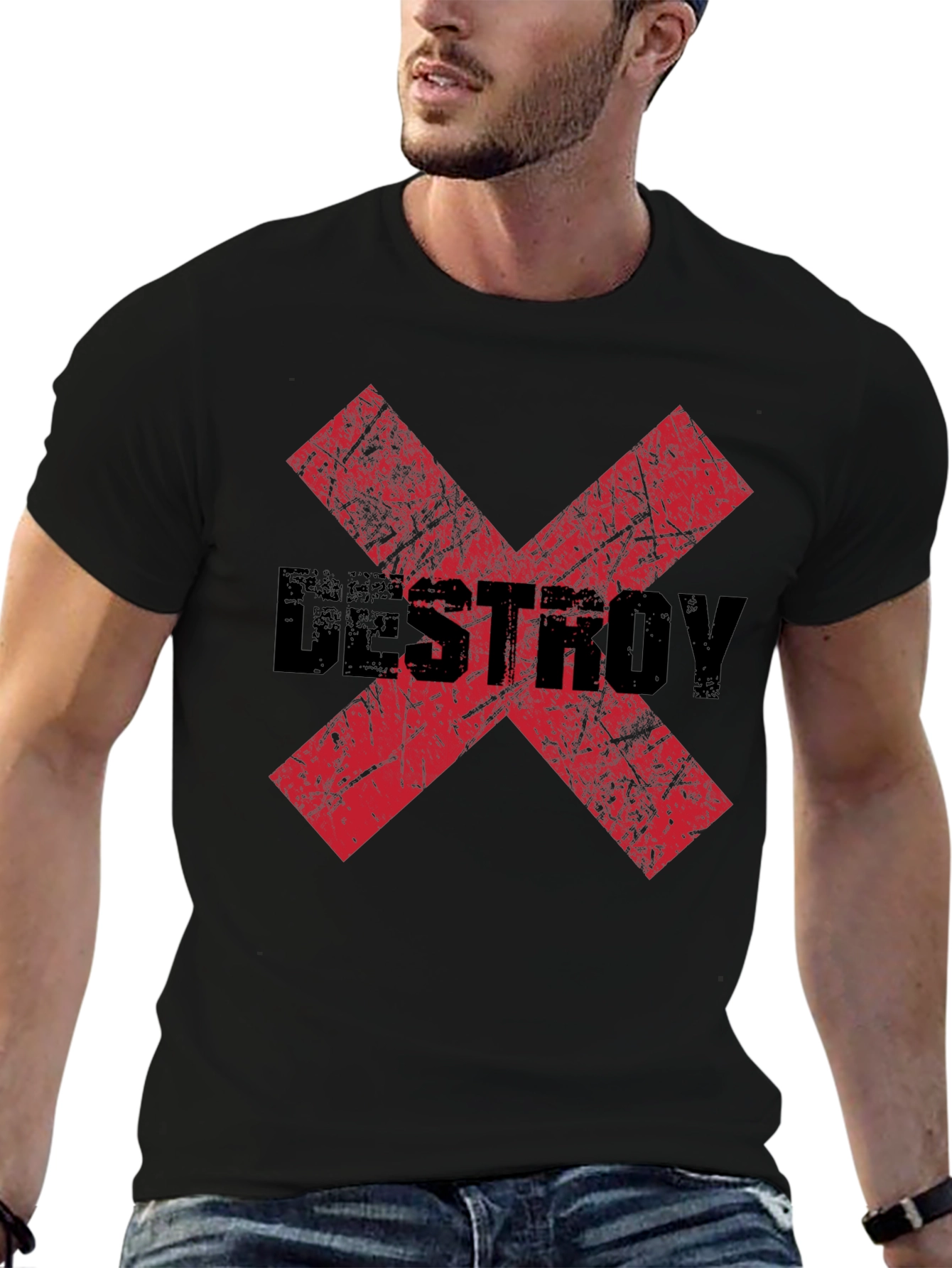 Destroy X Graphic Black T-Shirt