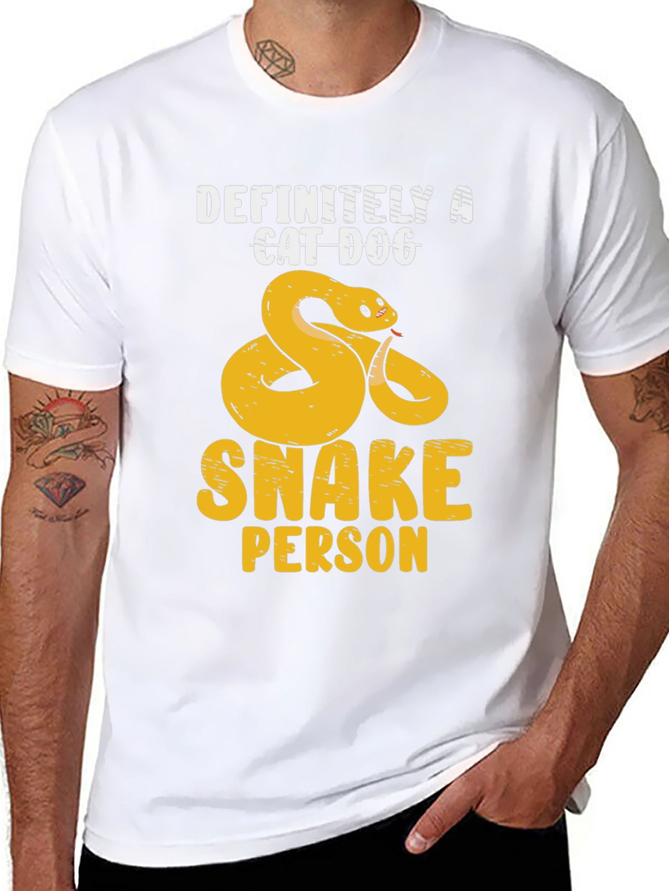 Definitely A Cat Dog Snake Person T-Shirt