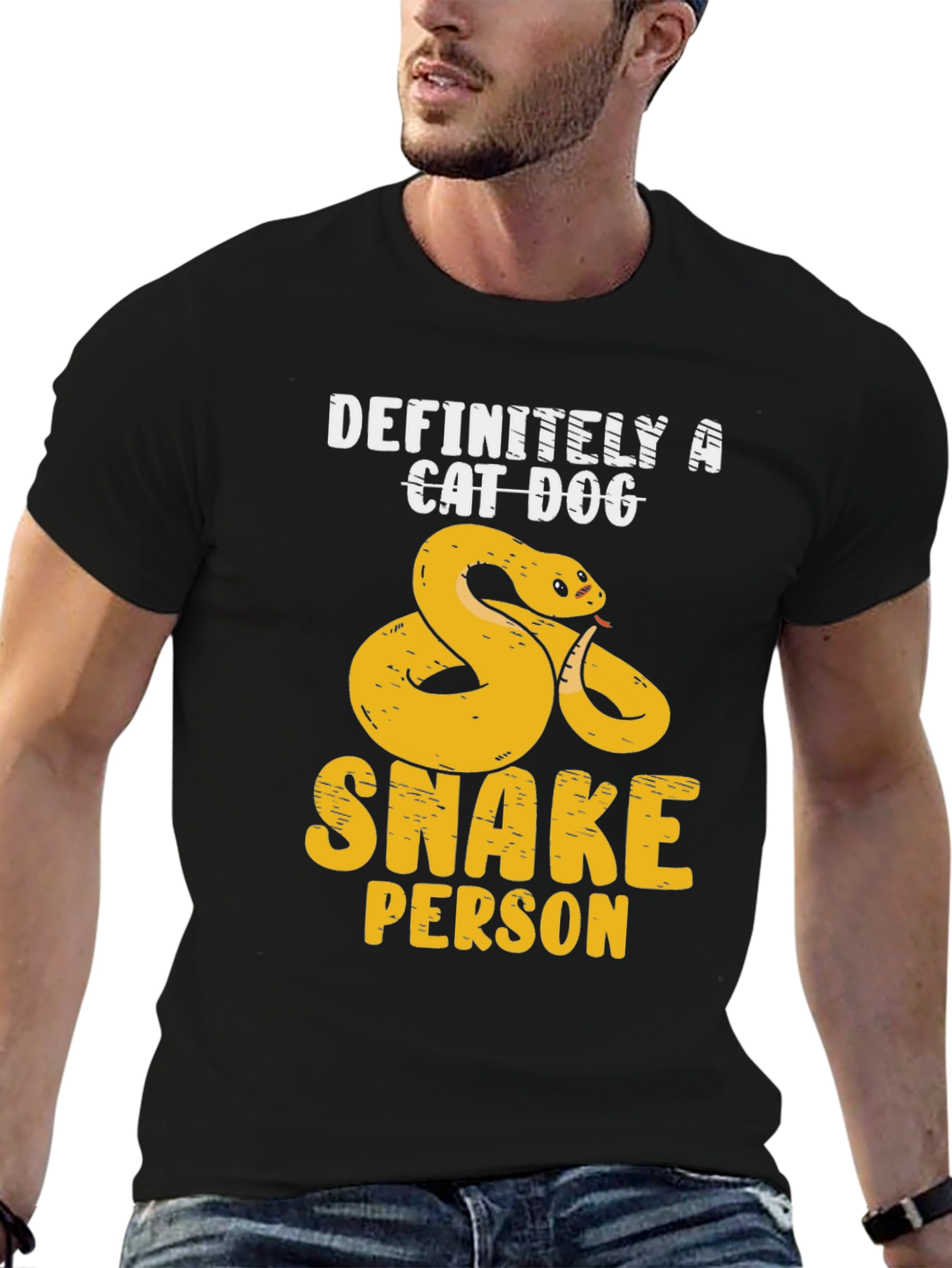 Definitely A Cat Dog Snake Person T-Shirt