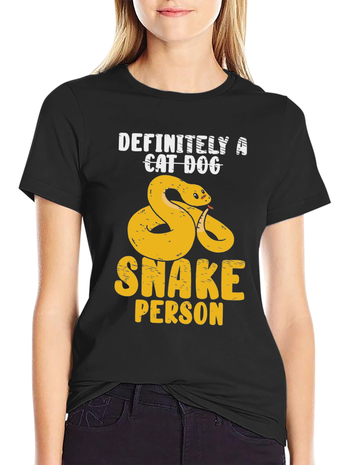 Definitely A Cat Dog Snake Person T-Shirt