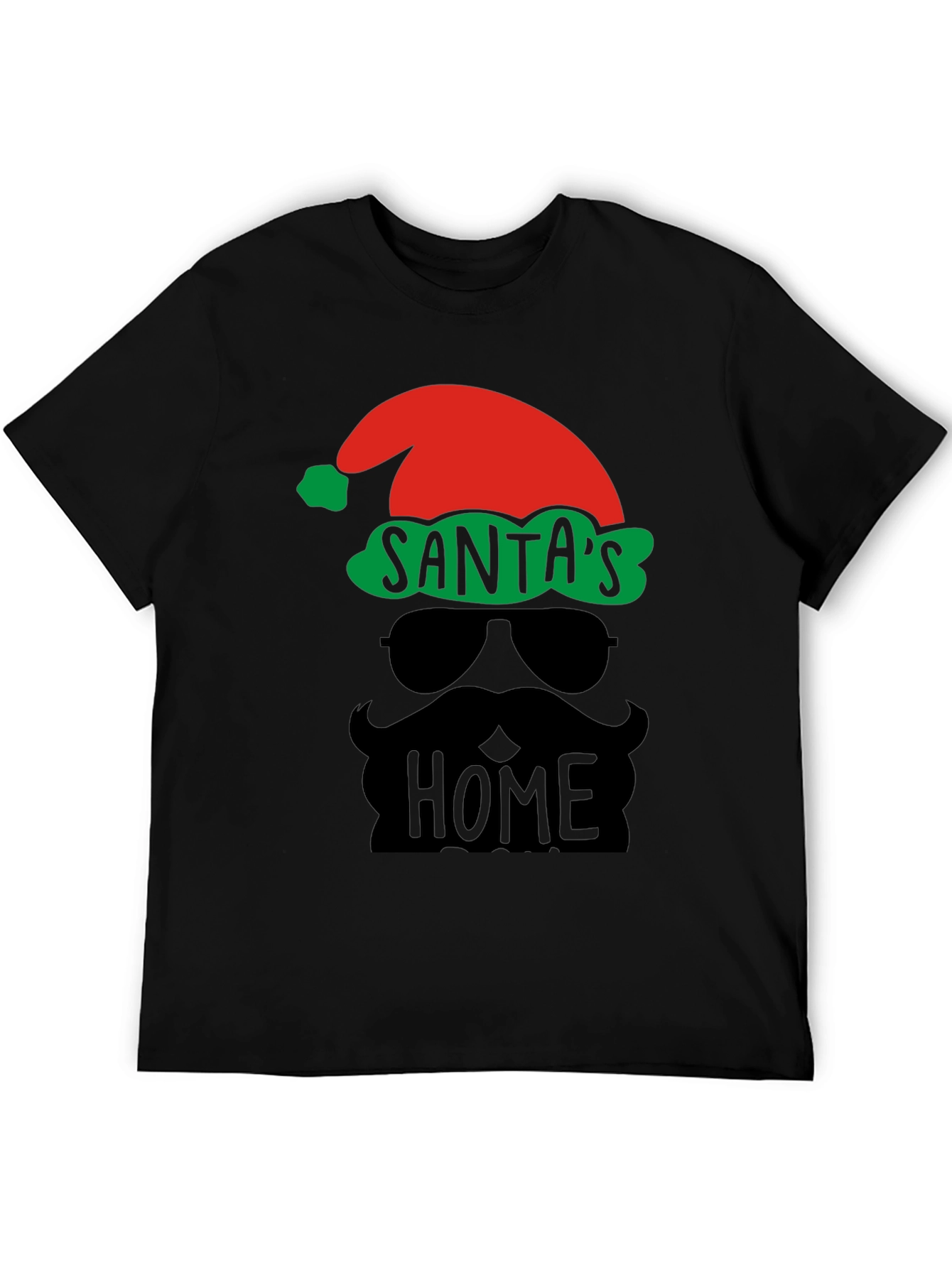 Santas Home Graphic Tee - Holiday Festive Style