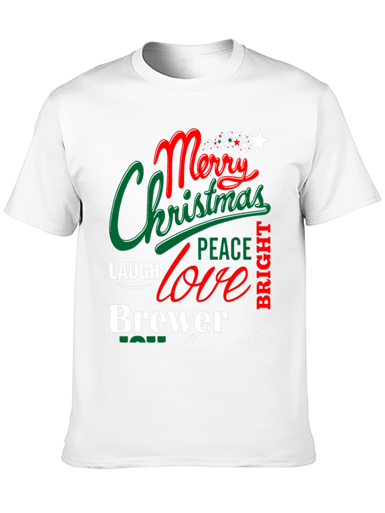 Festive Merry Christmas Brewer Graphic T-Shirt