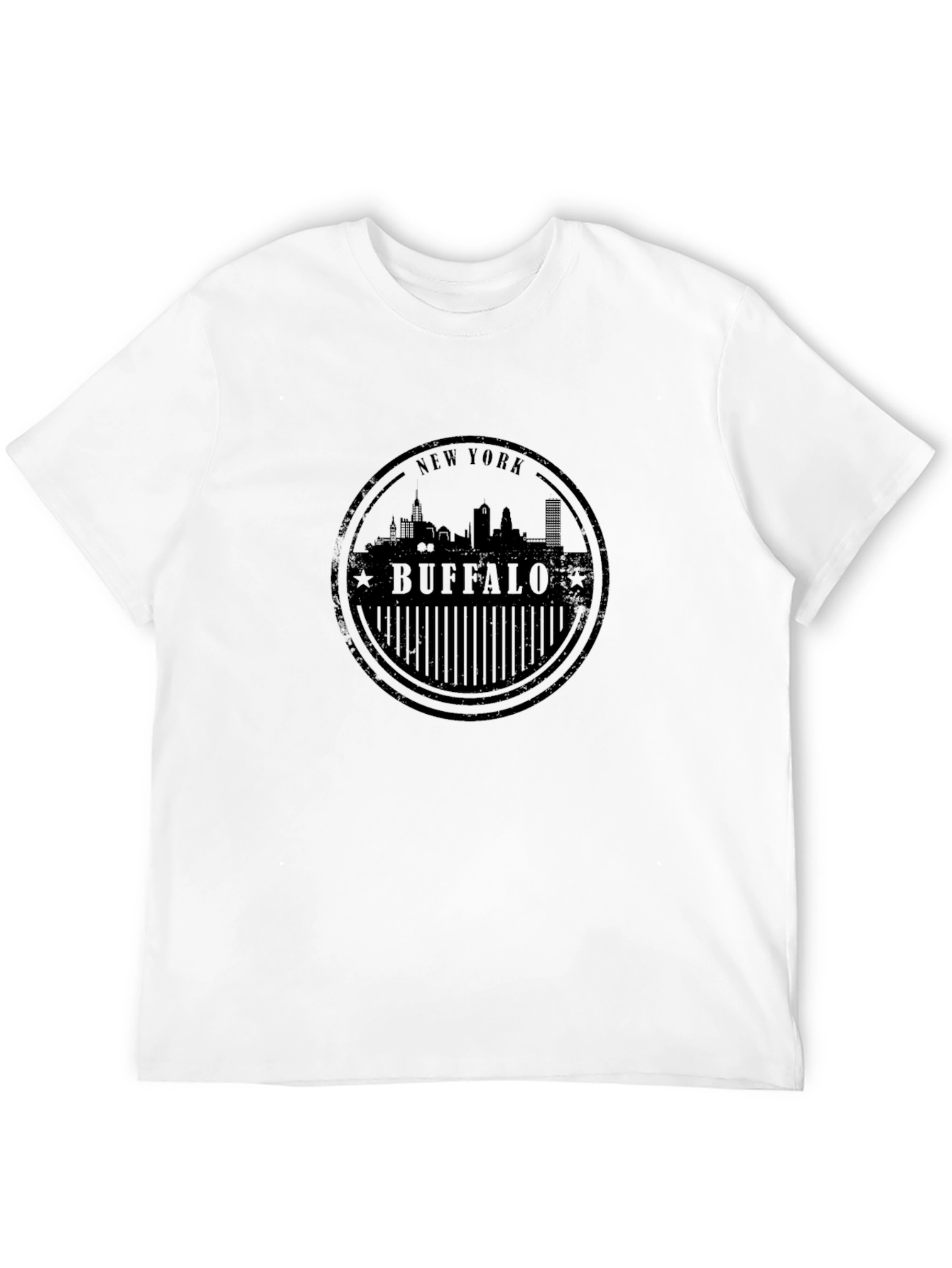 Buffalo New York Skyline Black T-Shirt