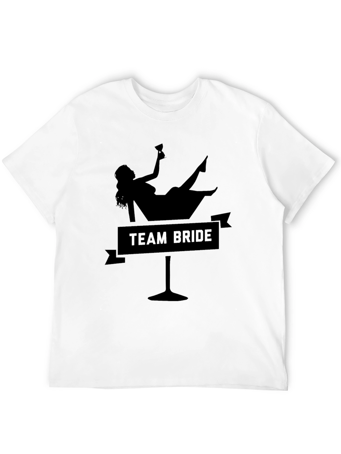 Team Bride Martini Glass Graphic T-Shirt