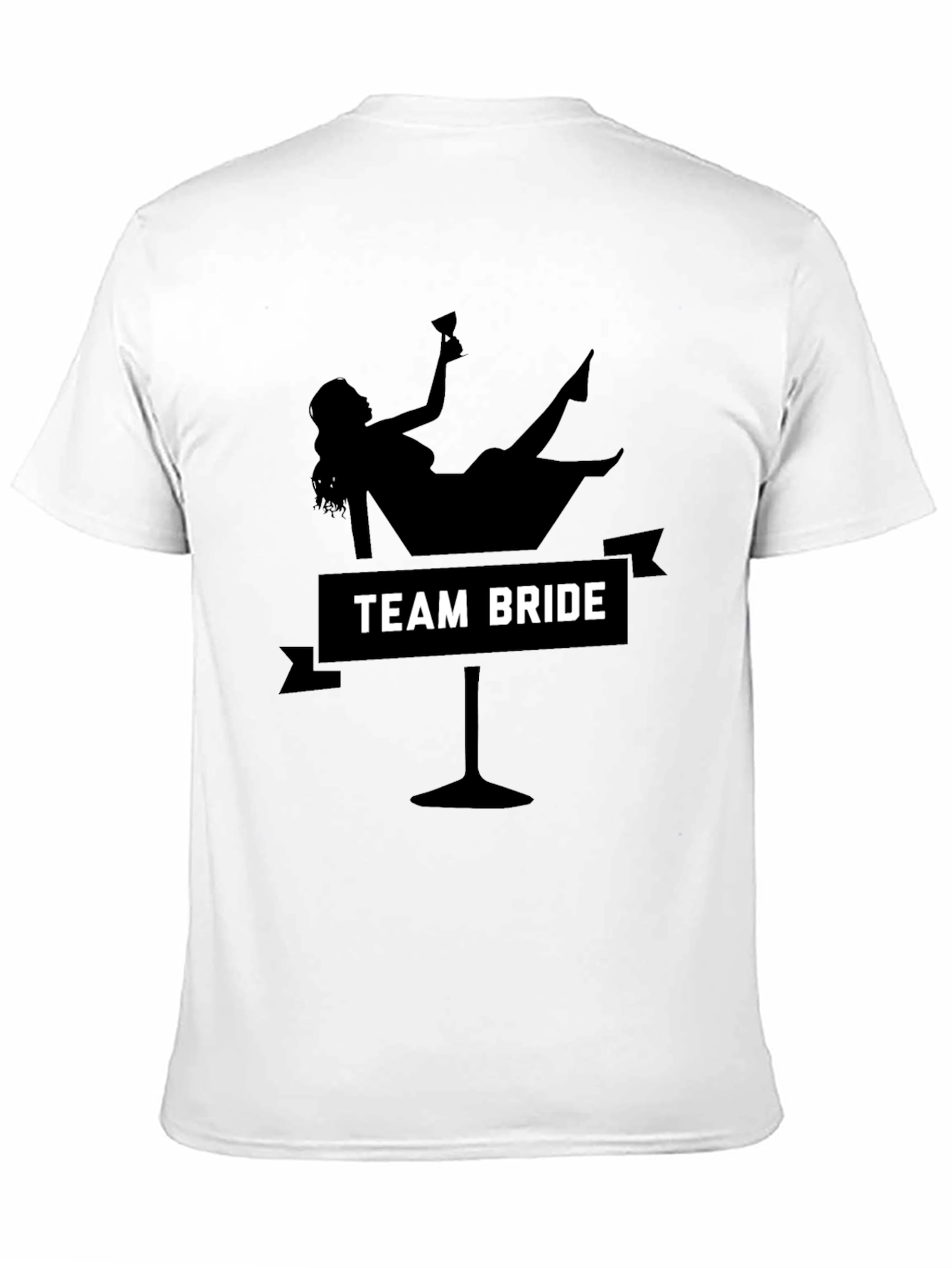 Team Bride Martini Glass Graphic T-Shirt