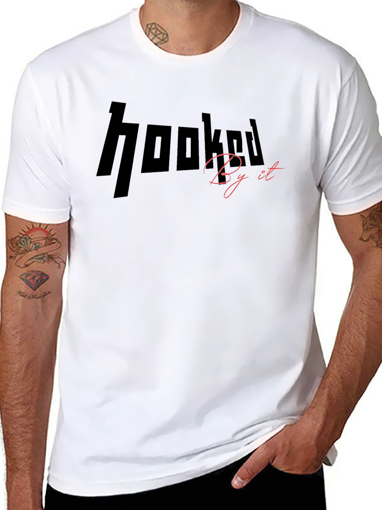 Hooked By It Black T-Shirt