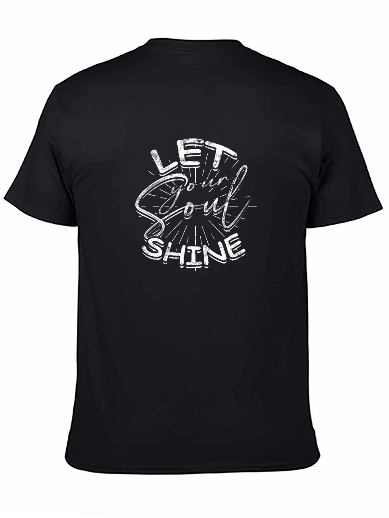 Let Your Soul Shine Black Graphic T-Shirt