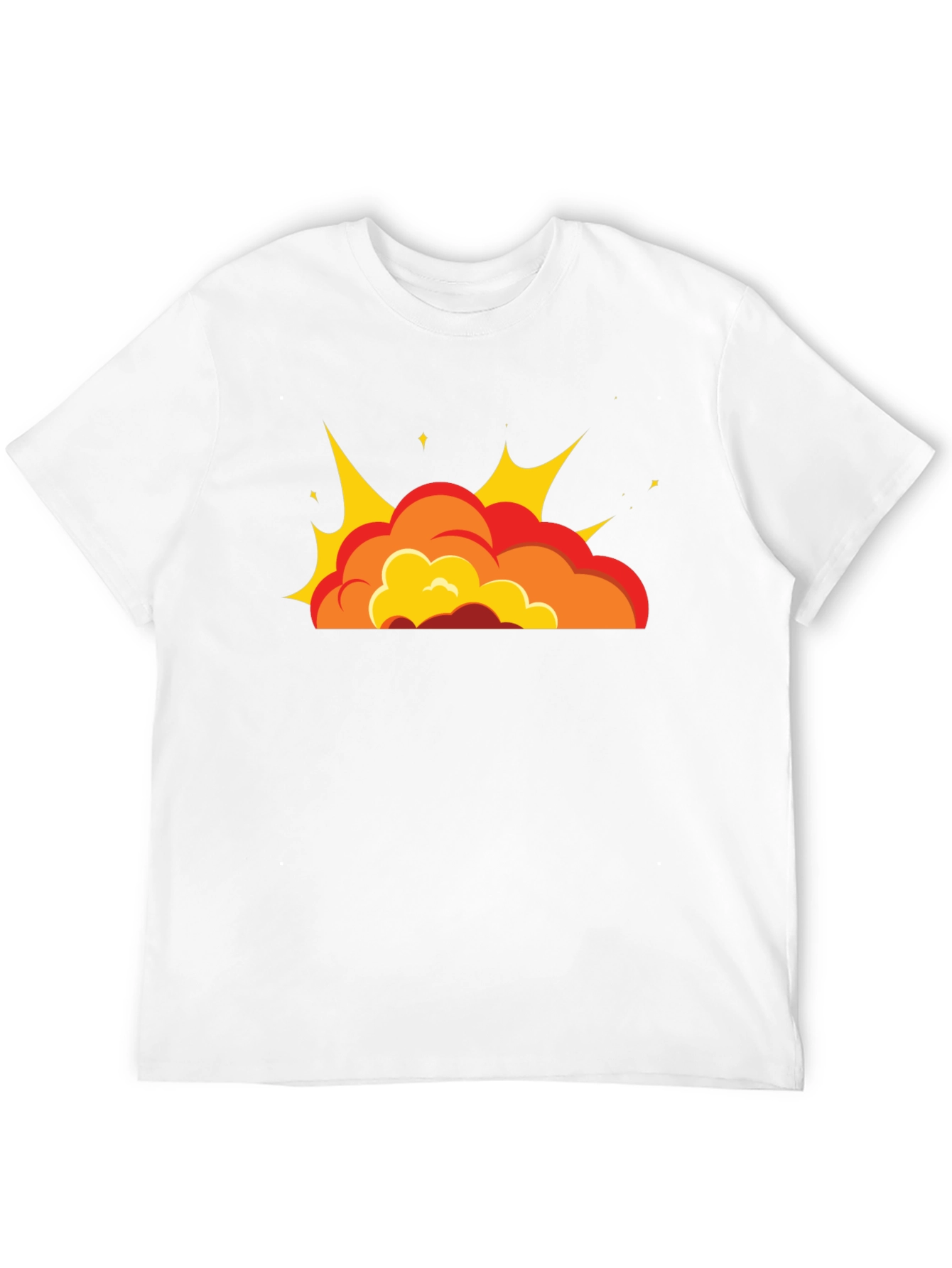 Cartoon Explosion Black T-Shirt
