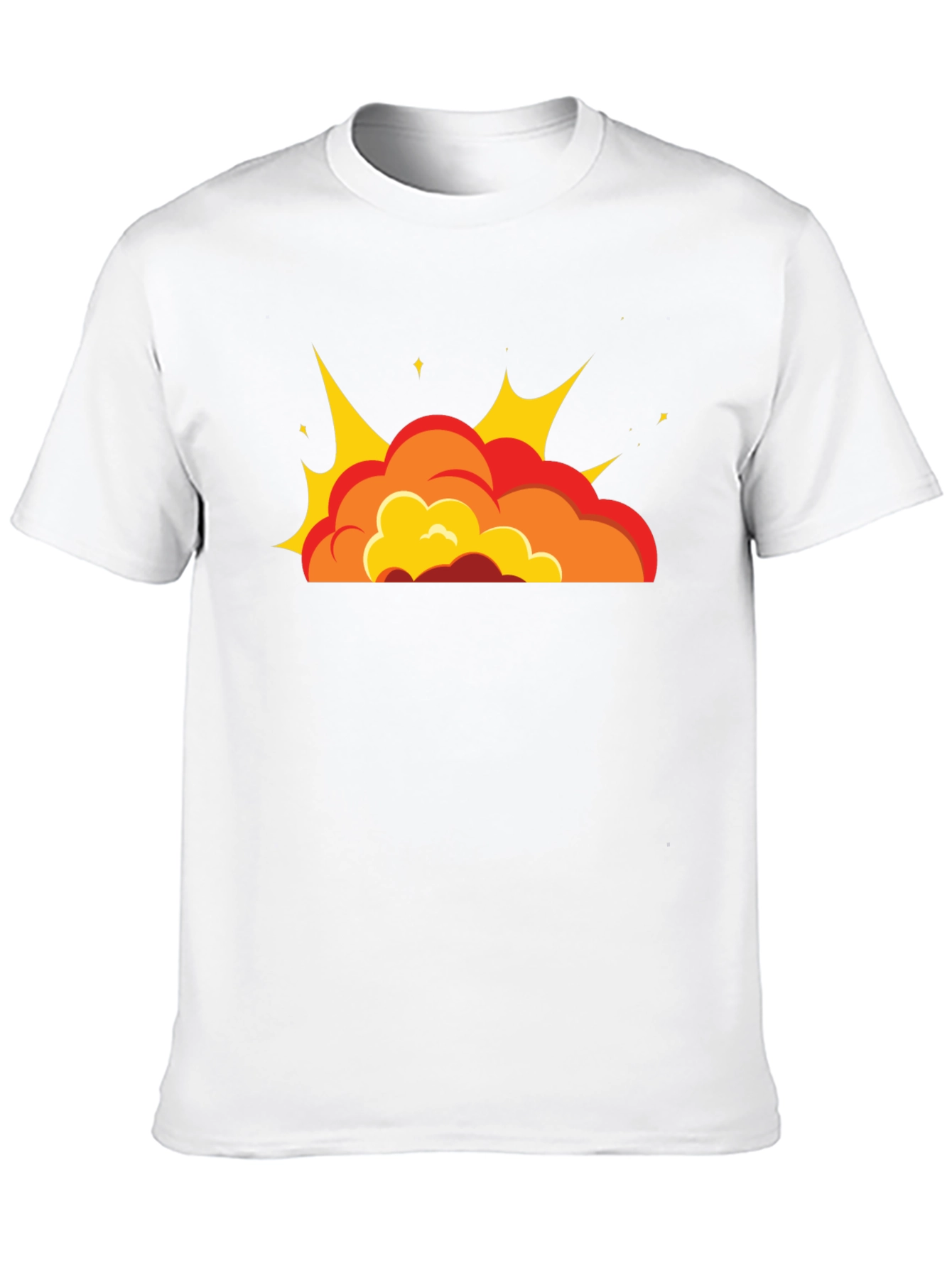 Cartoon Explosion Black T-Shirt
