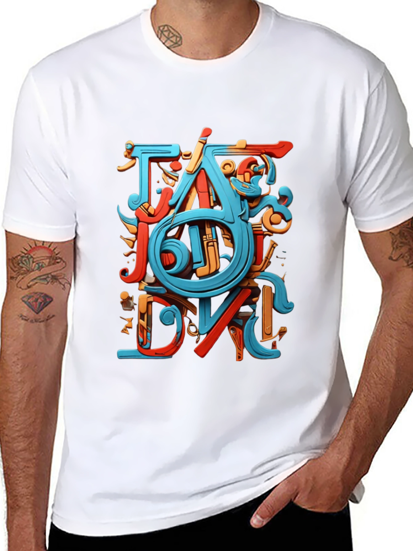 Abstract Art Graphic Black T-Shirt
