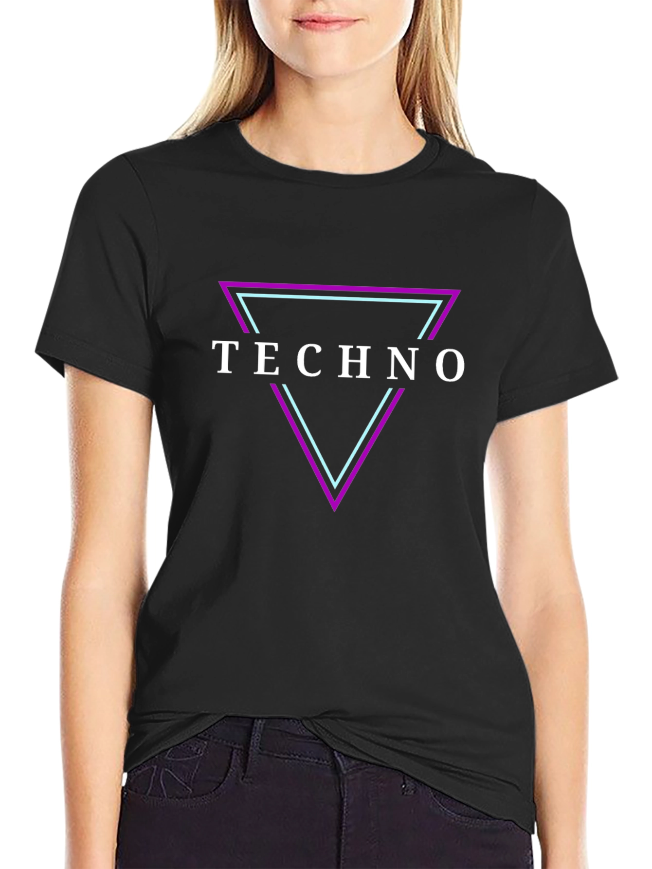 Retro Techno Graphic T-Shirt - 80s Inspired Design