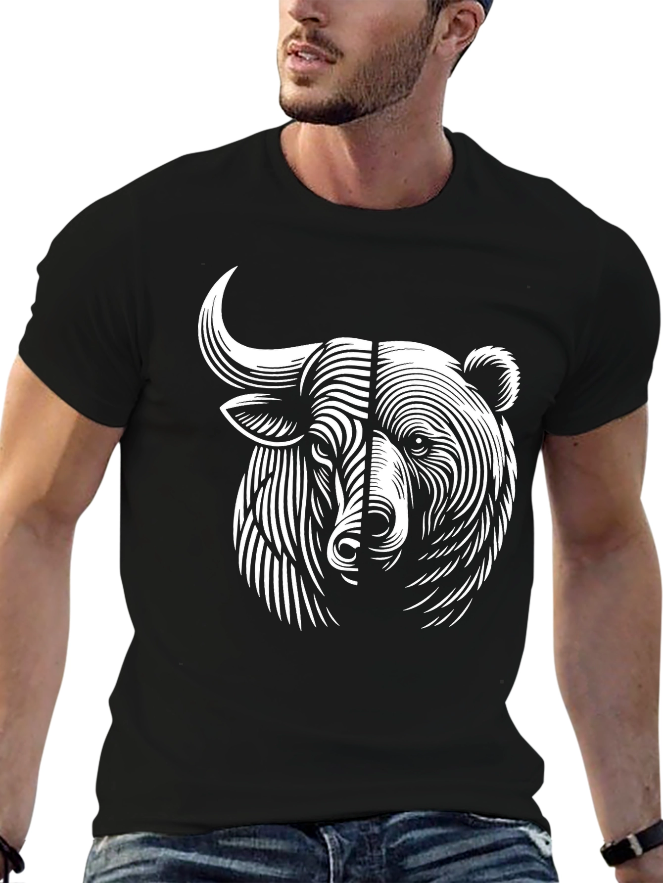 Bull & Bear Graphic Tee - Modern Investment T-Shirt