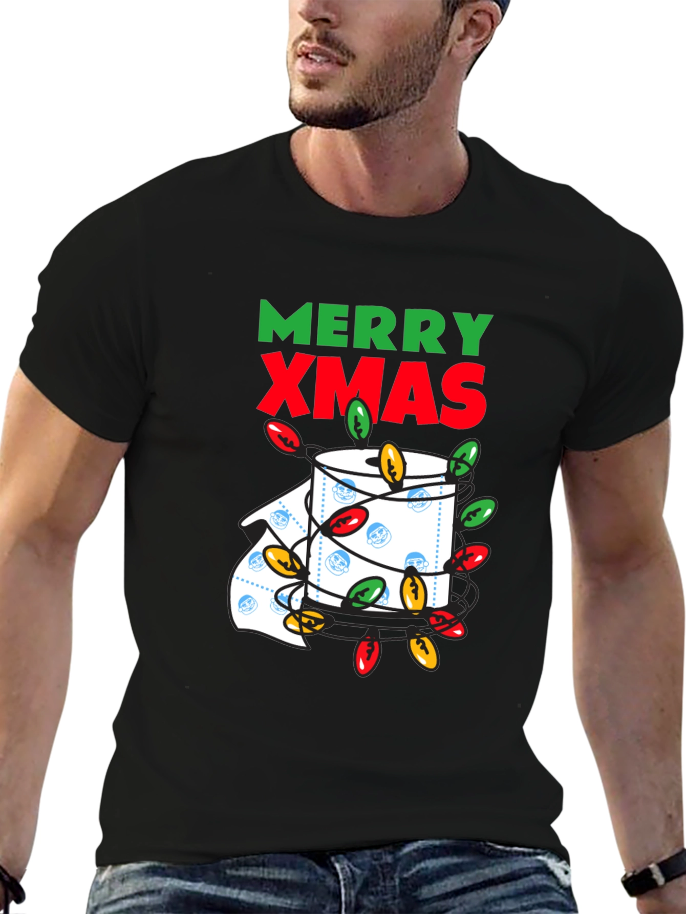 Merry Xmas Toilet Paper Roll Christmas T-Shirt