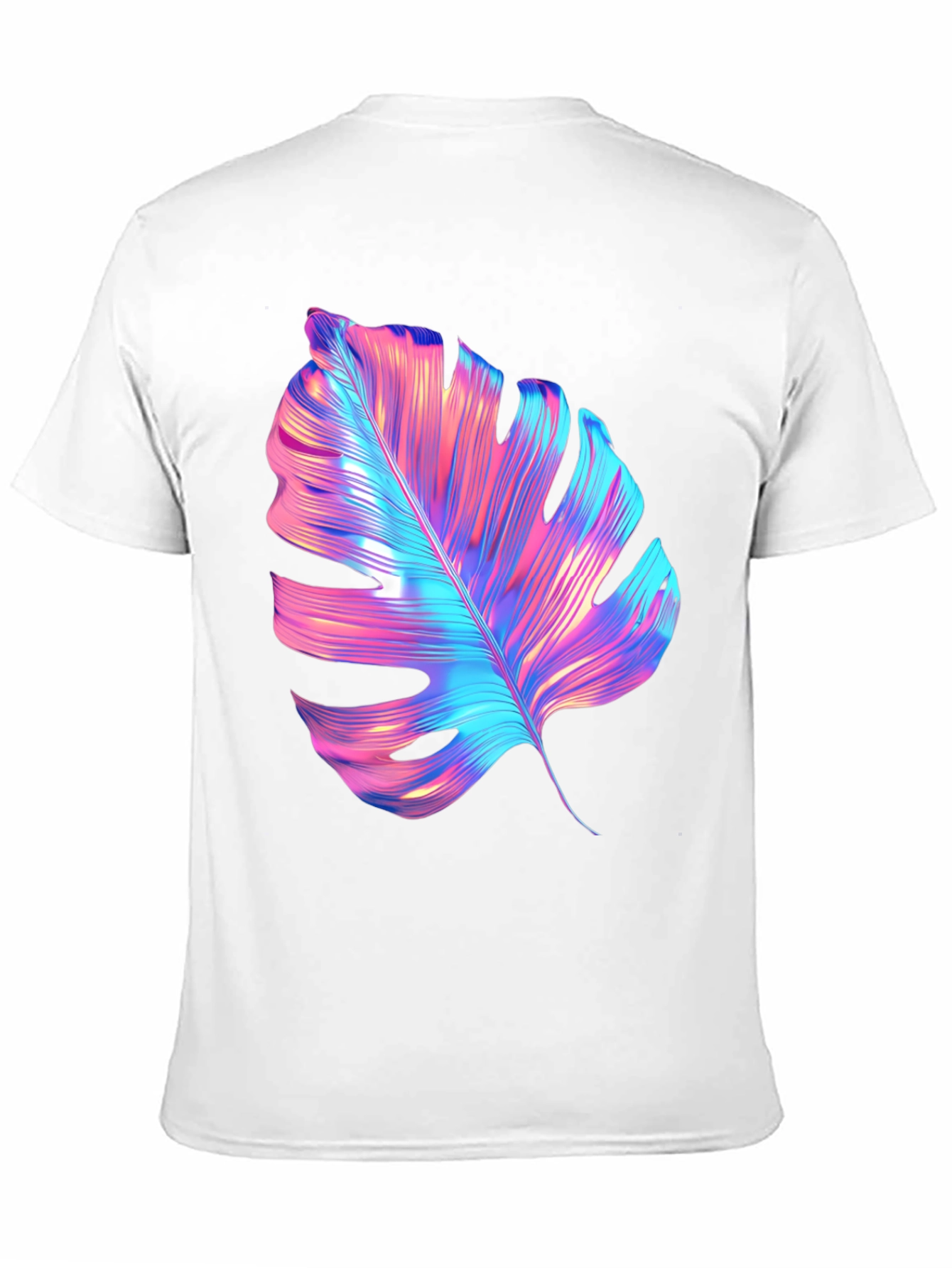 Neon Monstera Leaf Graphic Tee