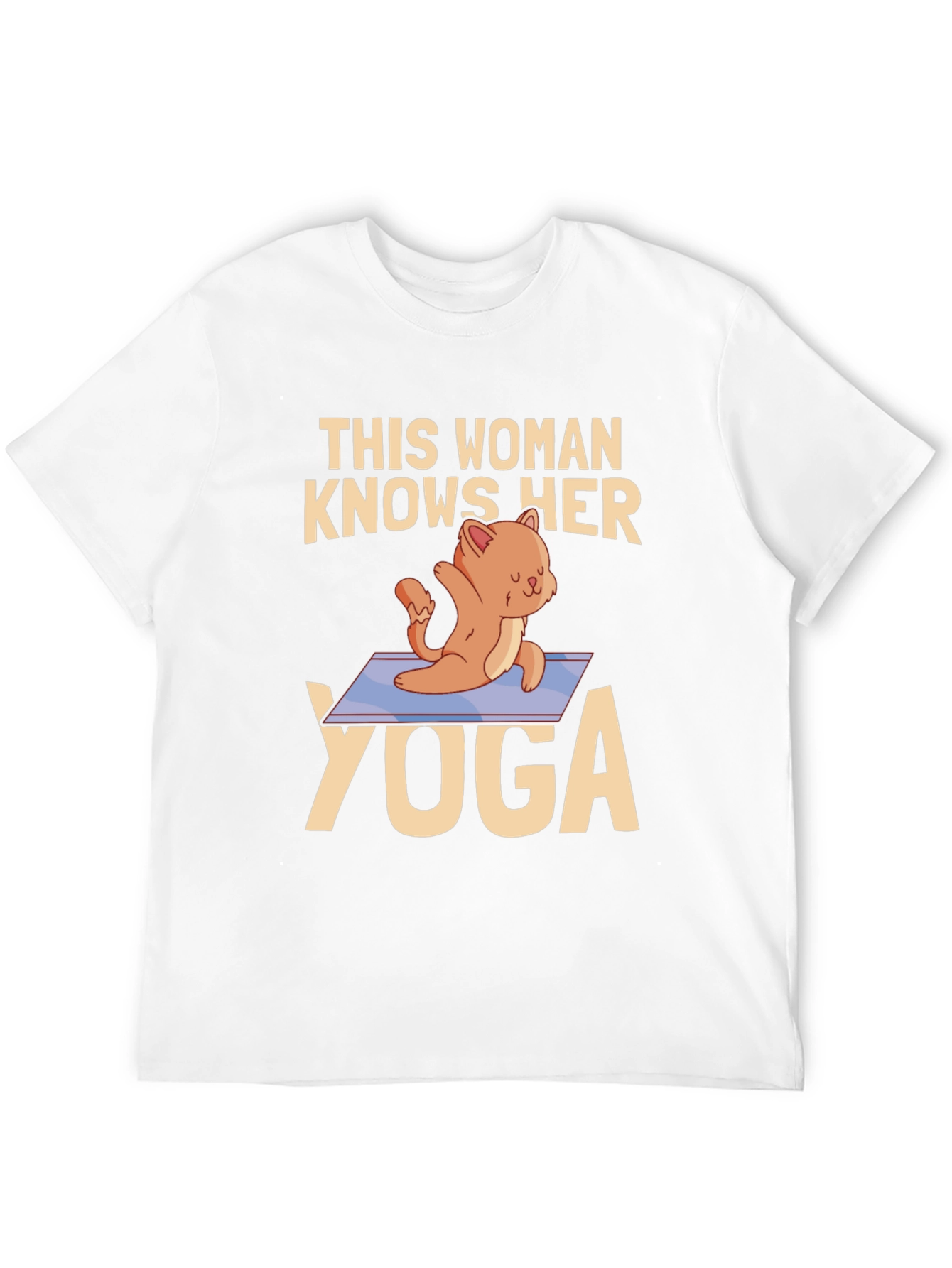Womans Cat Yoga Graphic T-Shirt