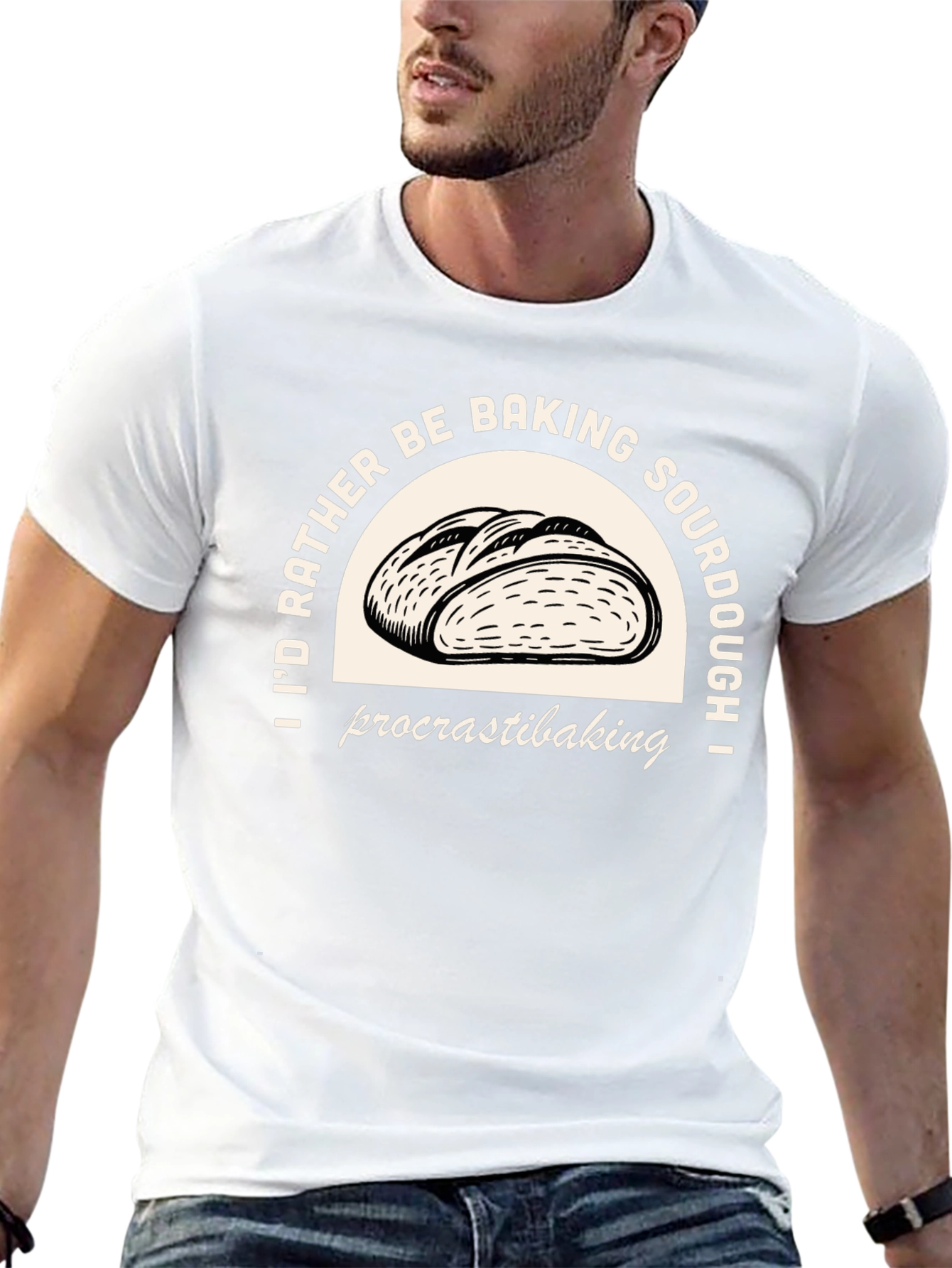 Baking Sourdough T-Shirt - Procrastibaking Funny Tee