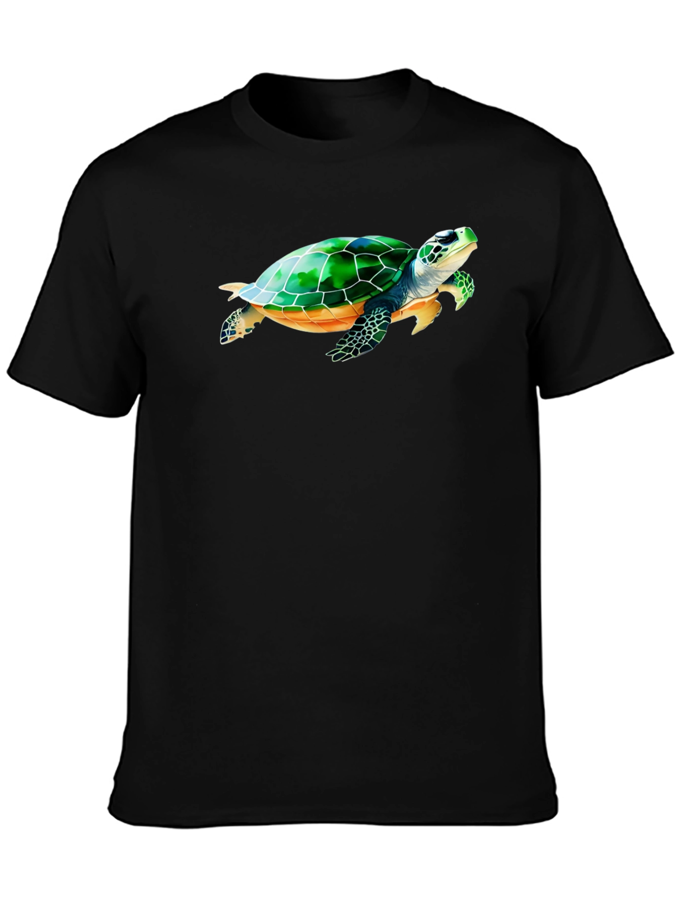 Sea Turtle Graphic Black T-Shirt