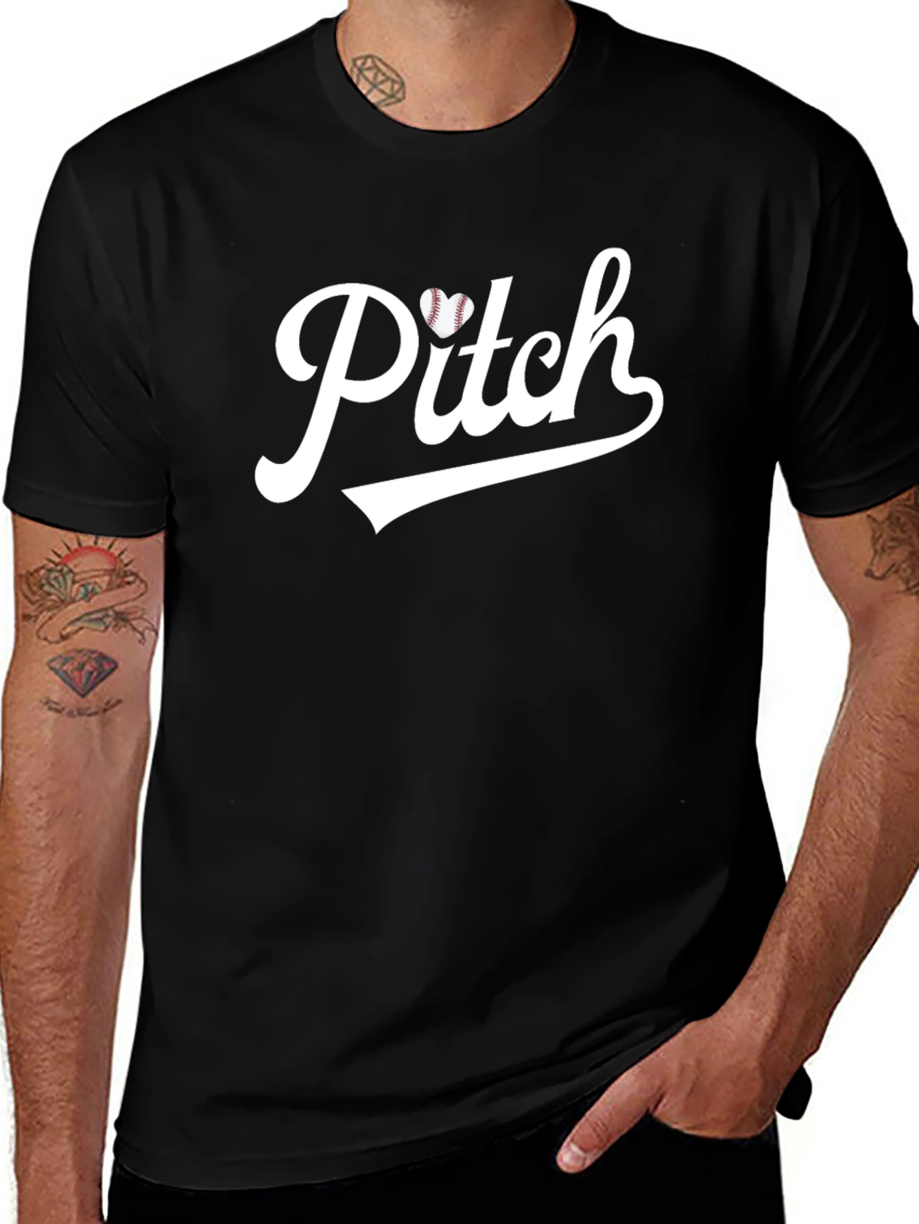 Baseball Pitch Graphic Tee - Sporty Casual
