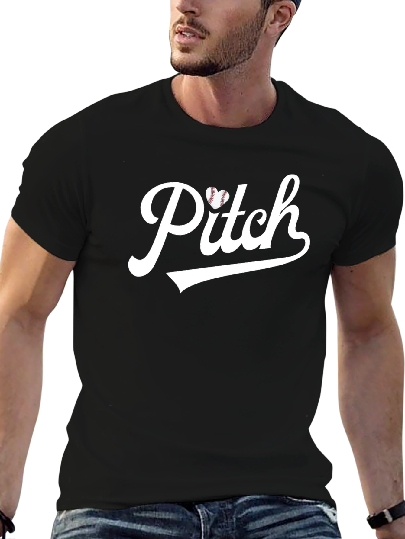 Baseball Pitch Graphic Tee - Sporty Casual
