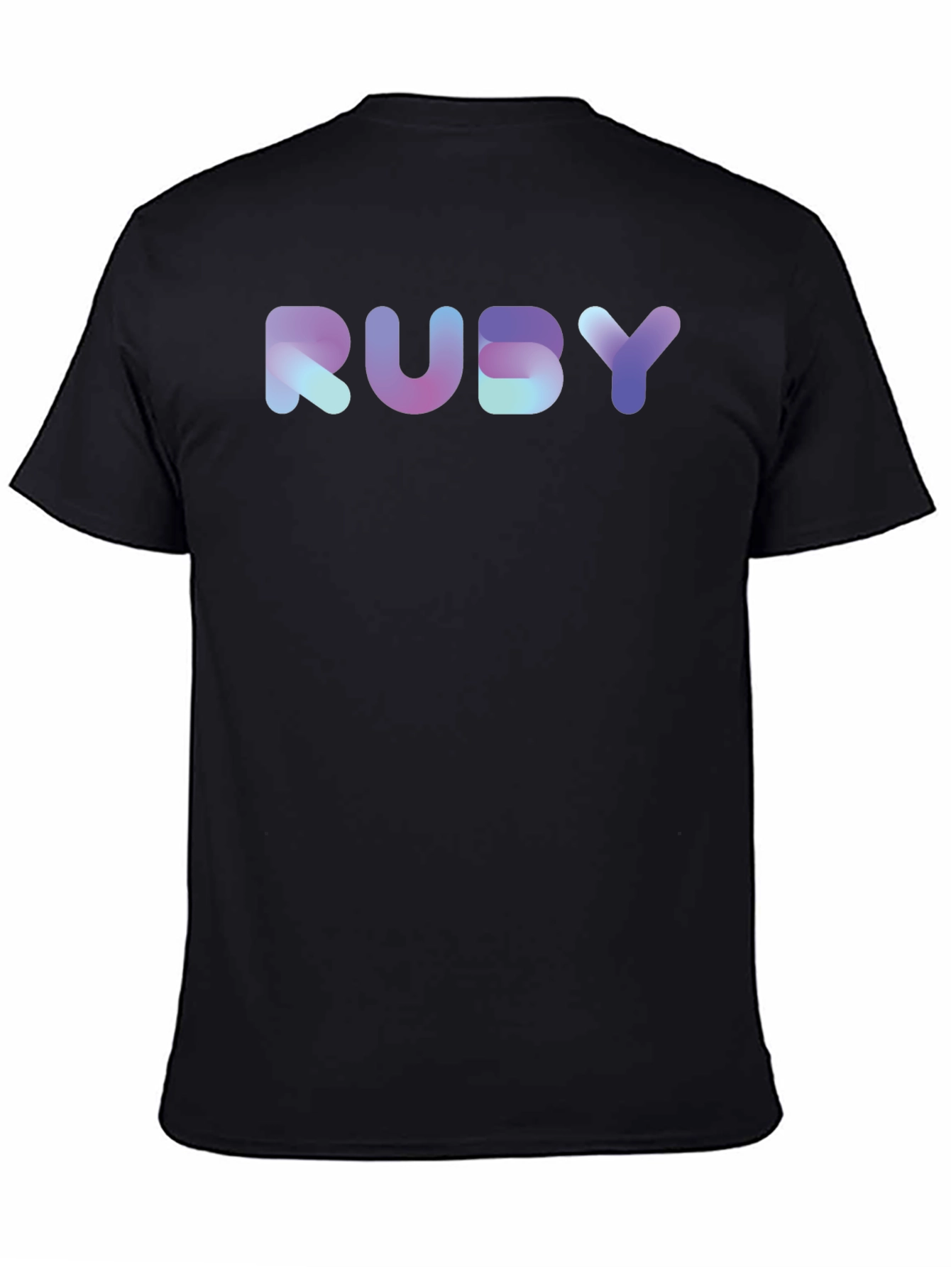 Gradient RUBY Graphic Black T-Shirt