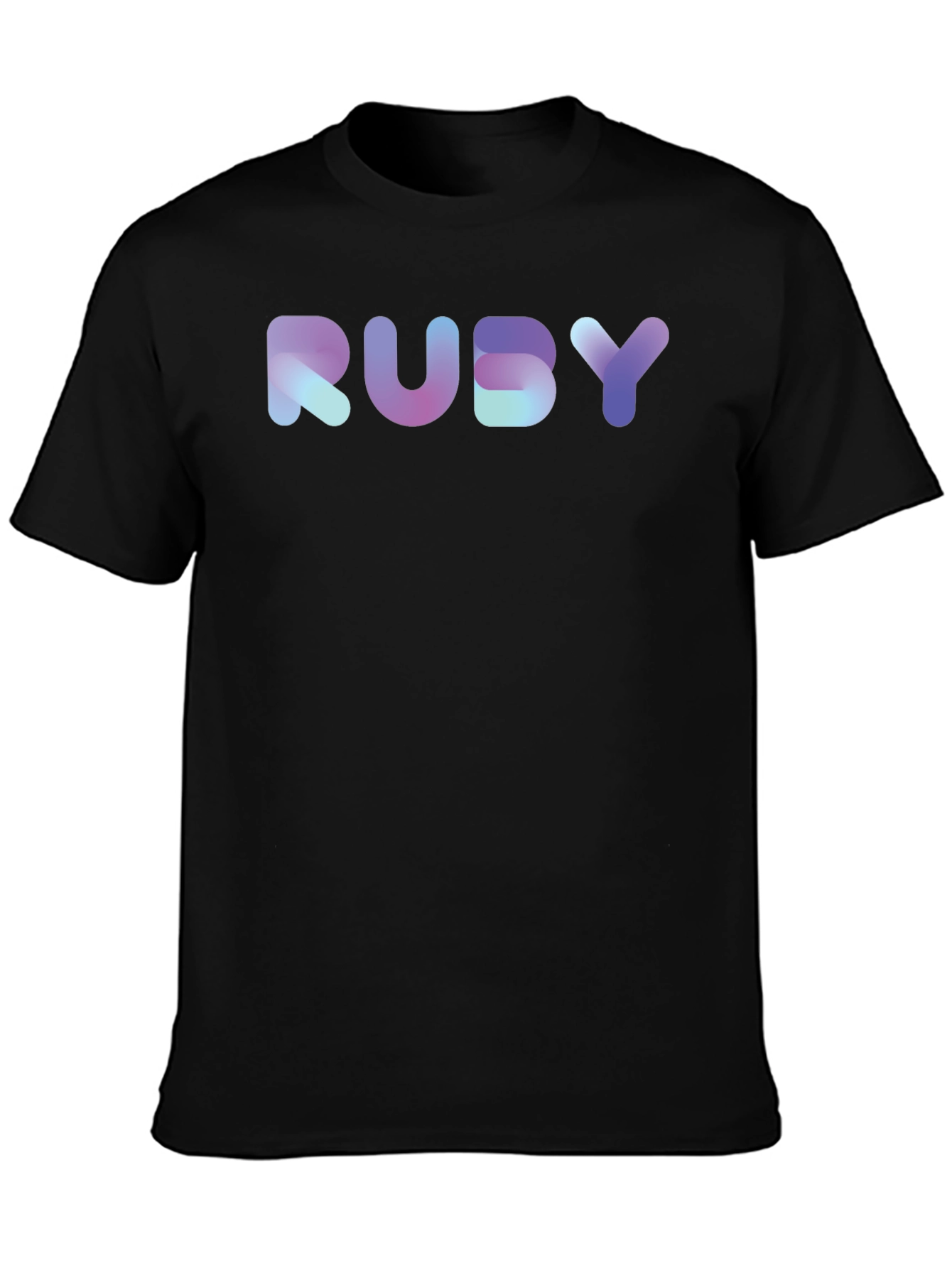 Gradient RUBY Graphic Black T-Shirt