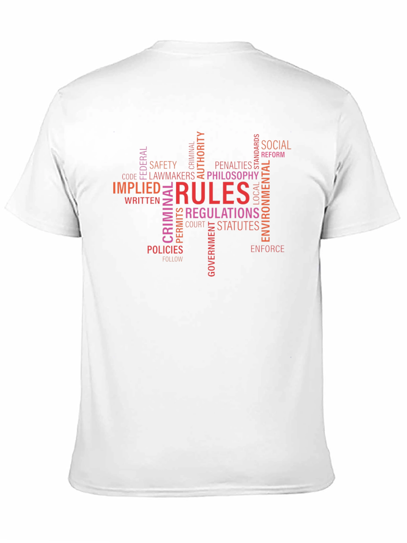 Rules & Regulations Word Cloud T-Shirt