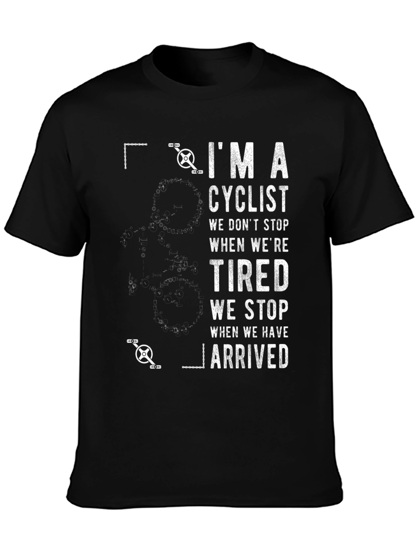 Cyclist Graphic T-Shirt - Never Quit Riding
