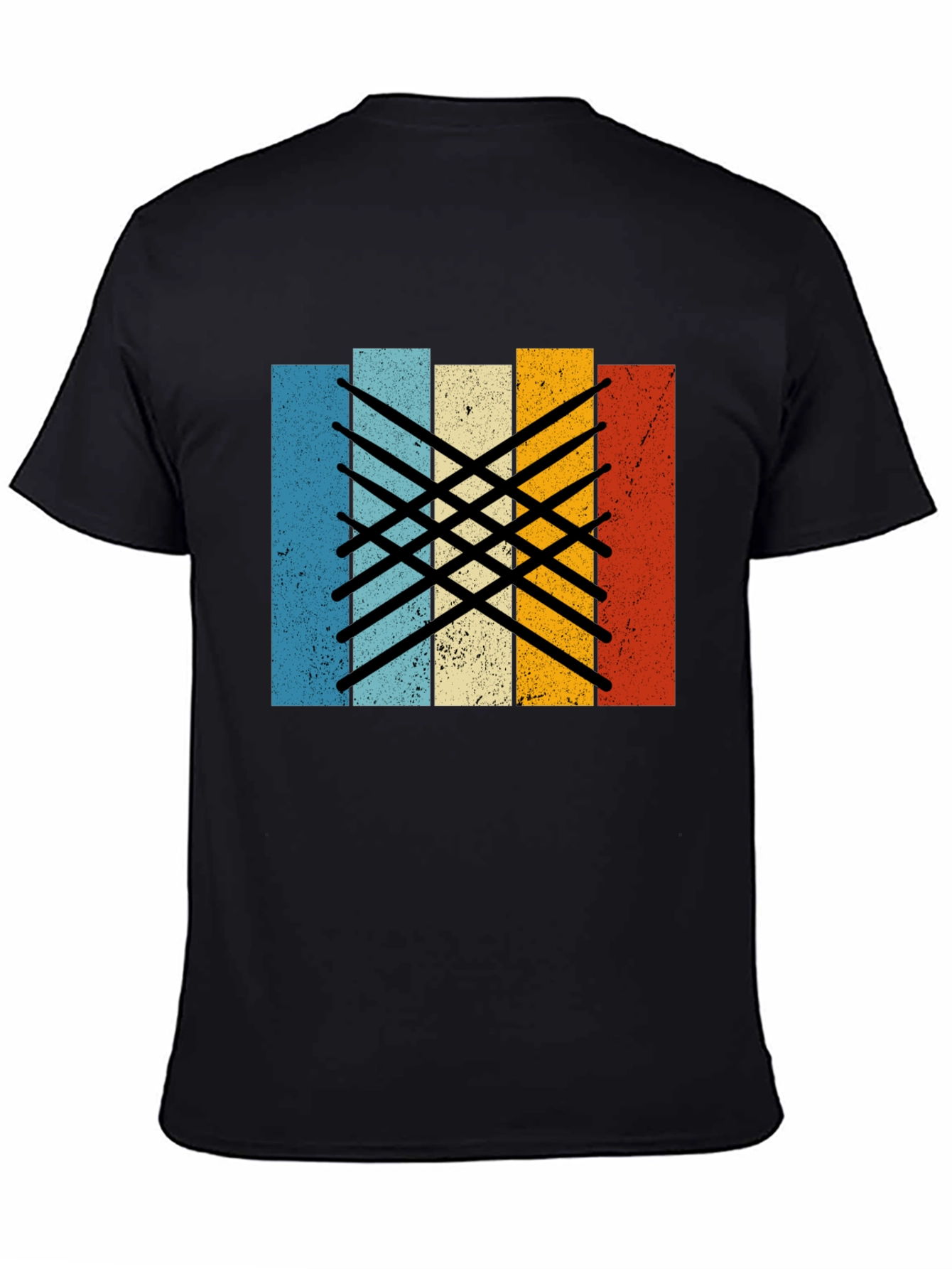 Retro Drumsticks Graphic Tee - Musician T-Shirt