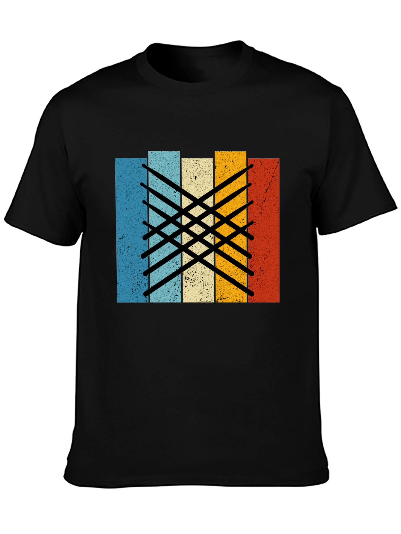 Retro Drumsticks Graphic Tee - Musician T-Shirt