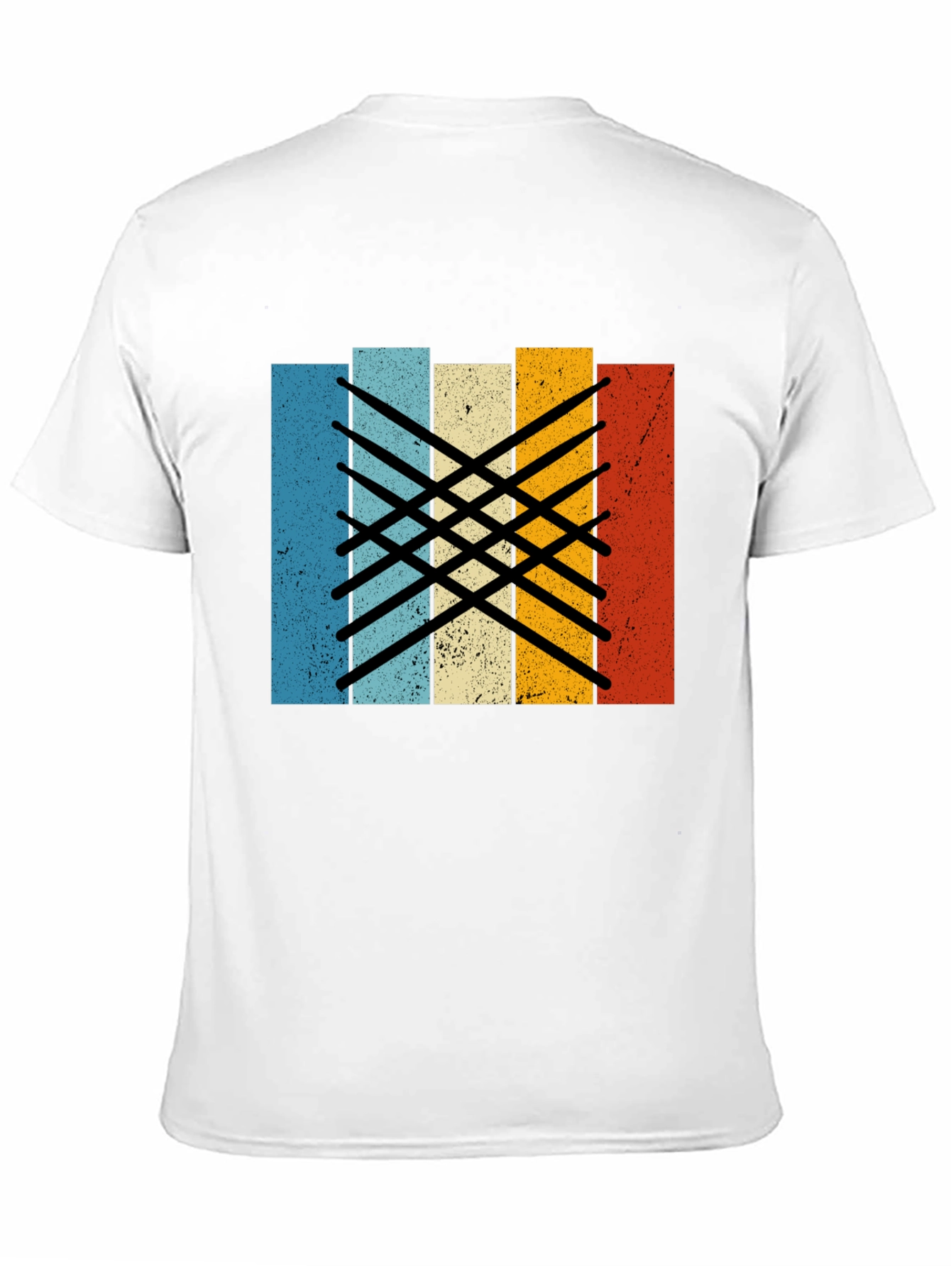 Retro Drumsticks Graphic Tee - Musician T-Shirt