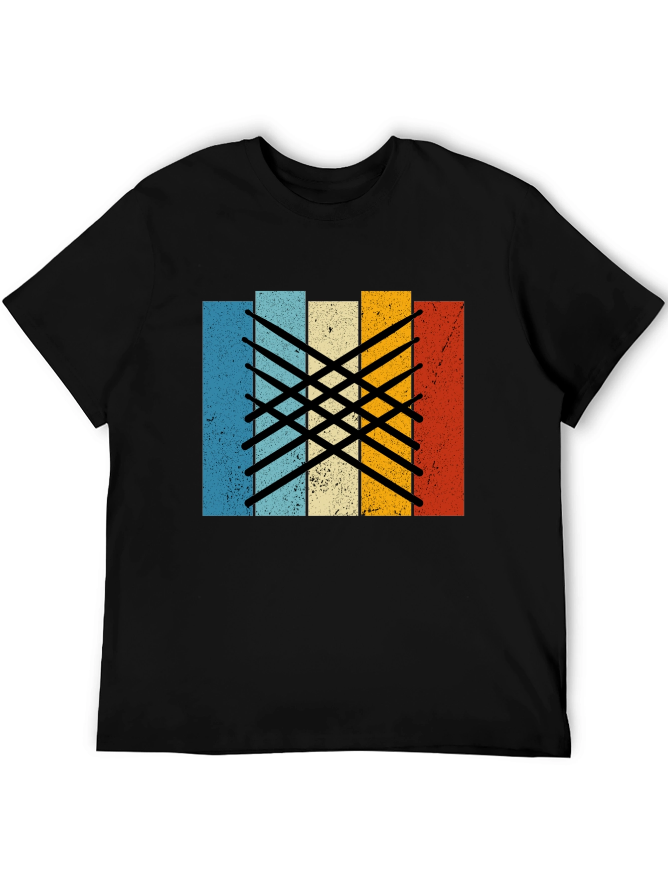 Retro Drumsticks Graphic Tee - Musician T-Shirt