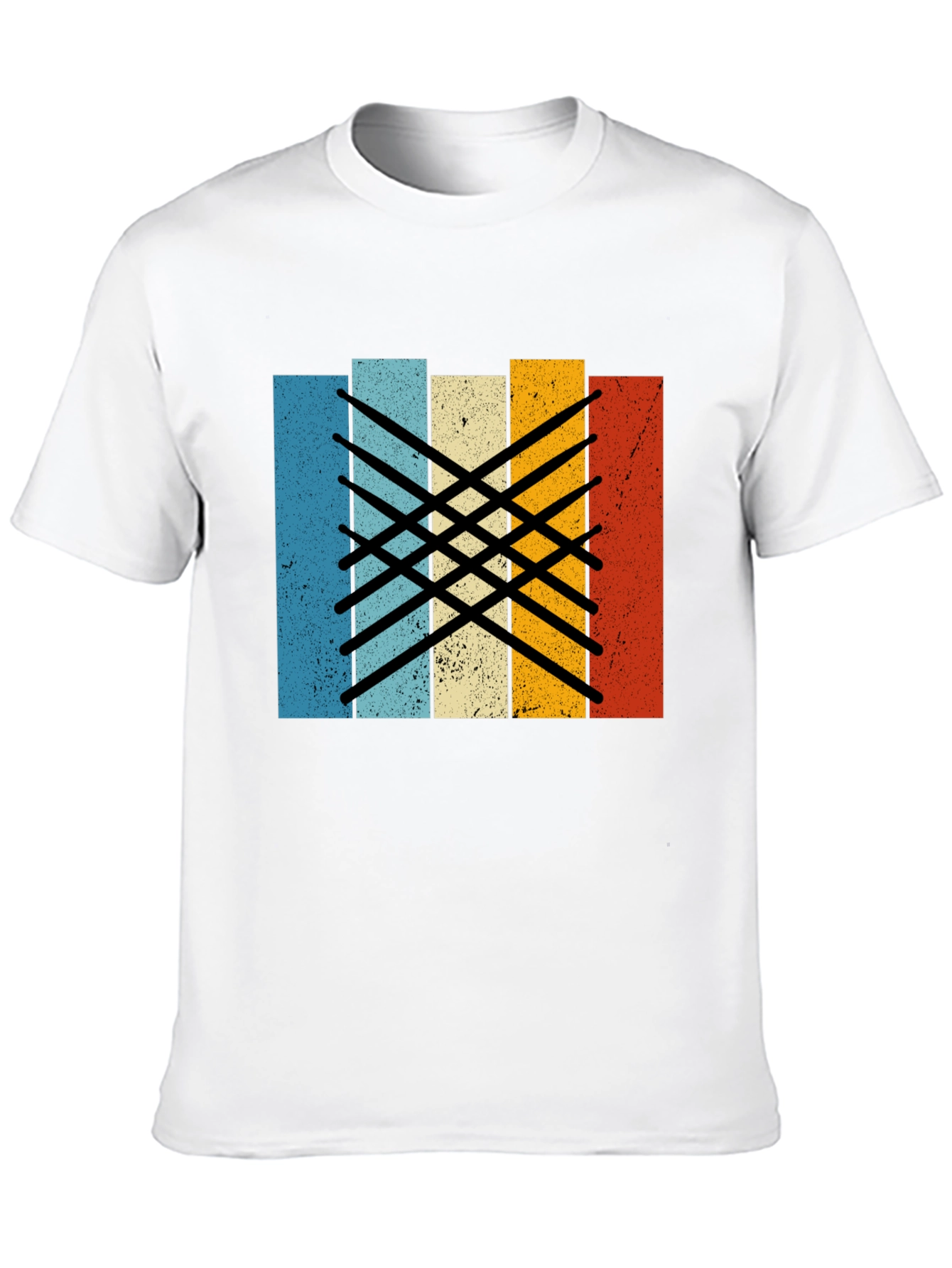 Retro Drumsticks Graphic Tee - Musician T-Shirt