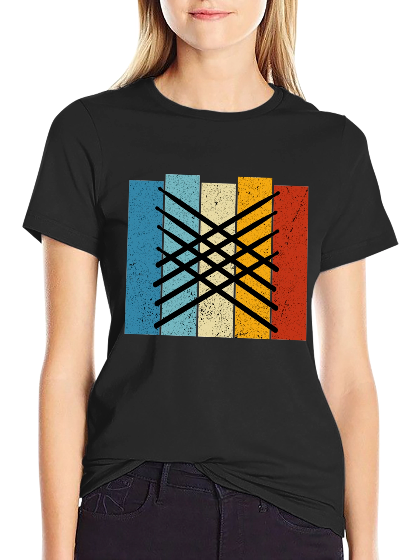 Retro Drumsticks Graphic Tee - Musician T-Shirt