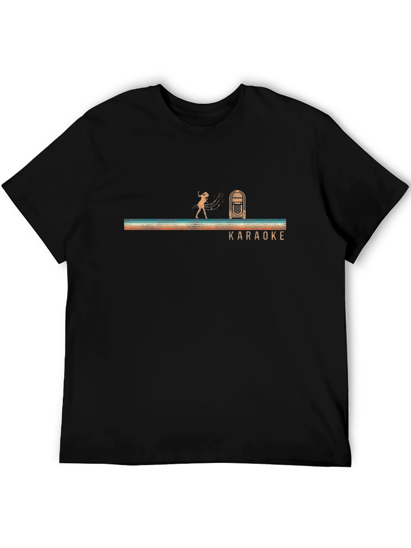 Karaoke T-Shirt - Retro Singer & Jukebox Design